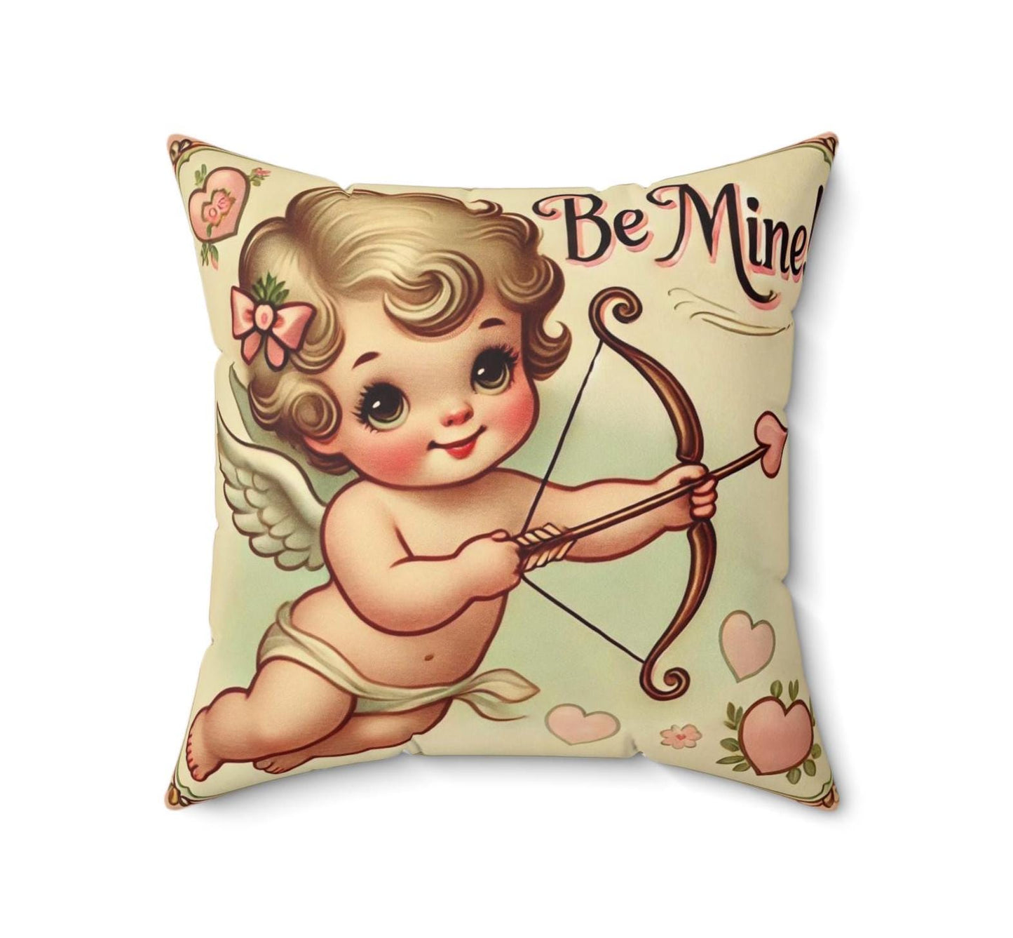 Sweet Valentine's Day Gift Square Pillow (14"x14"), Cupid's Arrow, Gift for Girlfriend, Wife, Best Gifts for Valentines Day, Sweetheart Gift