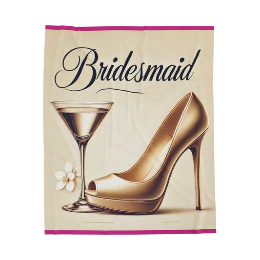 Velveteen Plush Blanket, Bridesmaid Wedding Party Gift, Cozy Classy Decor, Soft Throw Blanket, Warm Fleece Bedding, Bachelorette