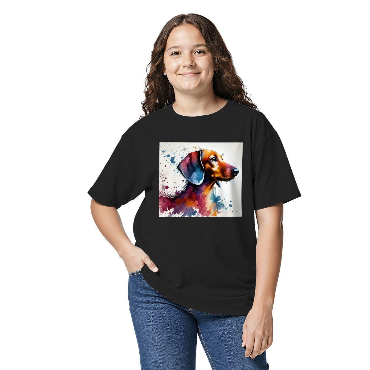 Kids Tee, Fun DachShund Youth T-Shirt, Unique Birthday Gift, Casual Vacation Wear, Original Weenie Dog Art Tee, Kids Fashion, Back To School