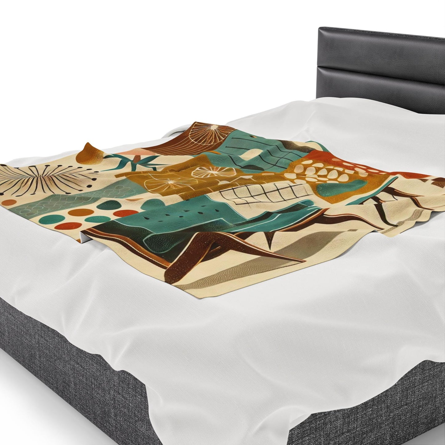 Plush Blanket, Mid-Century Modern Design, Soft Fleece Throw, Housewarming Gift, Chic Home Decor, Bauhaus Theme, Warm Bedding