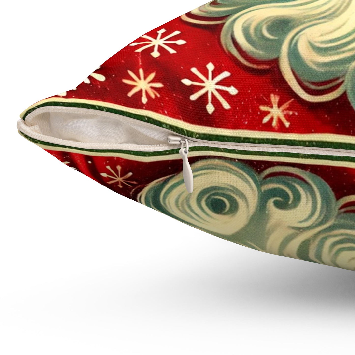 Christmas Pillow Cowboy Santa (14"x14" Square), Holiday Gifts, Cowboy Christmas, Santa Claus