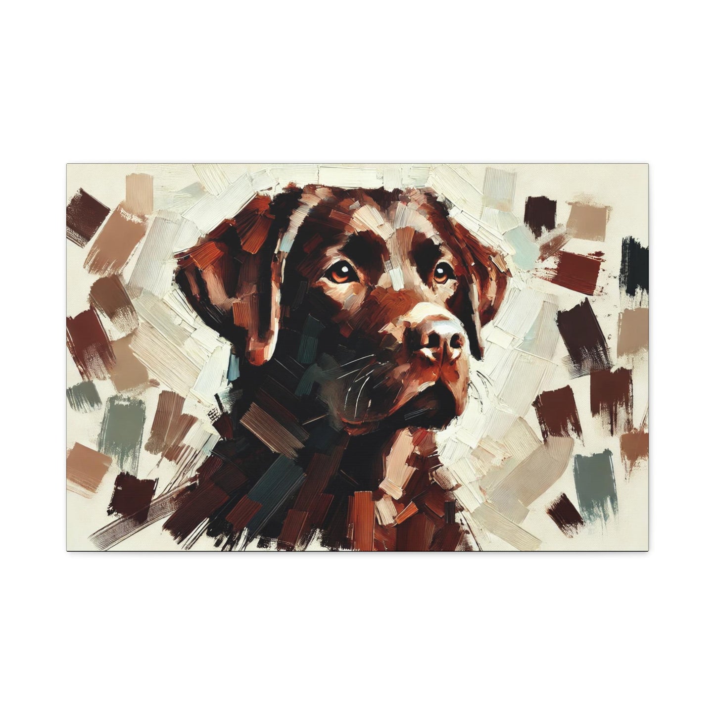 Canvas Print, Modern Impressionist Labrador Retriever Portrait, LGBT Housewarming Gift, Gay Dog Lover, Original Stretched Wall Art, 7 Sizes