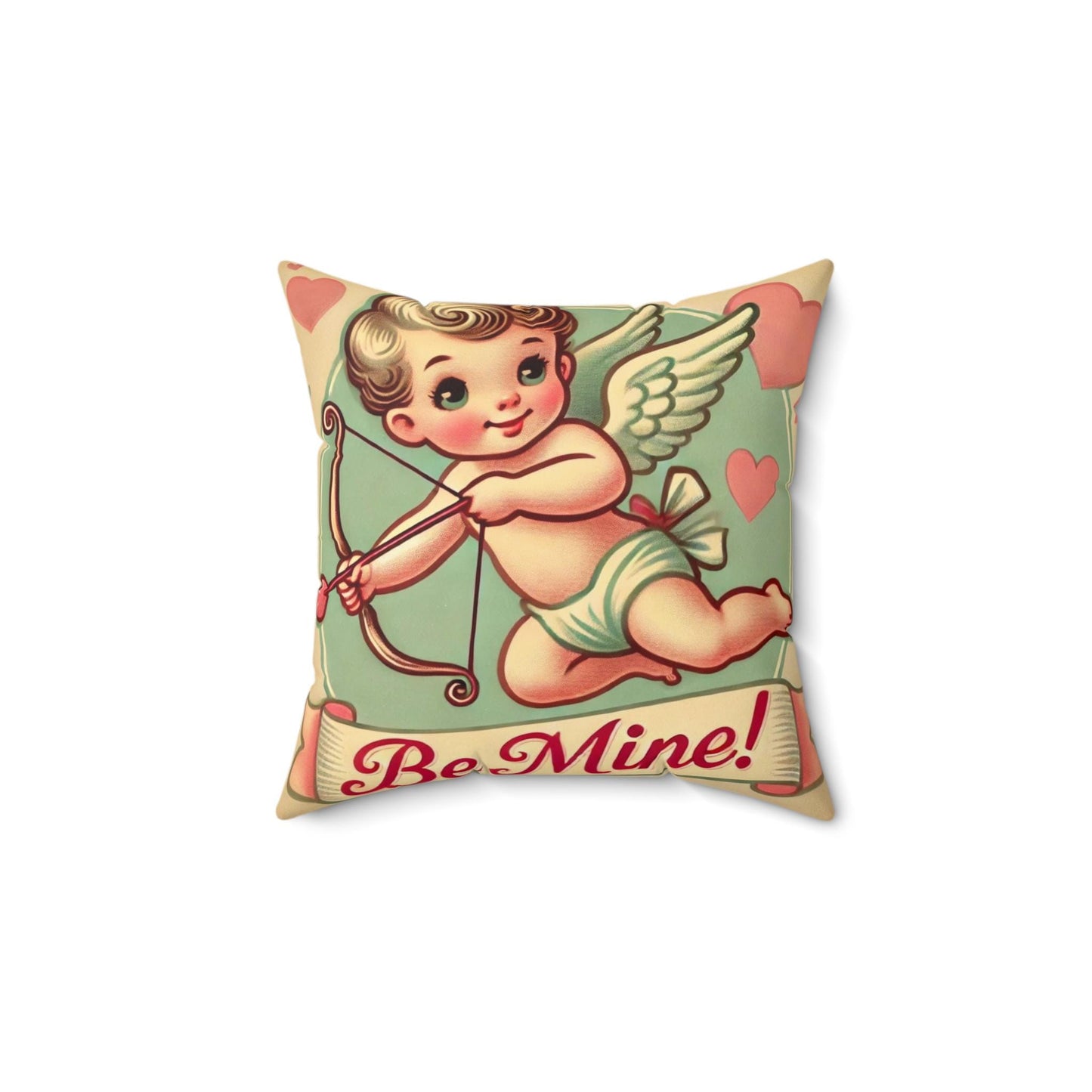 Sweet Valentine's Day Gift Square Pillow (14"x14"), Cupid's Arrow, Gift for Girlfriend, Wife, Best Gifts for Valentines Day, Sweetheart Gift