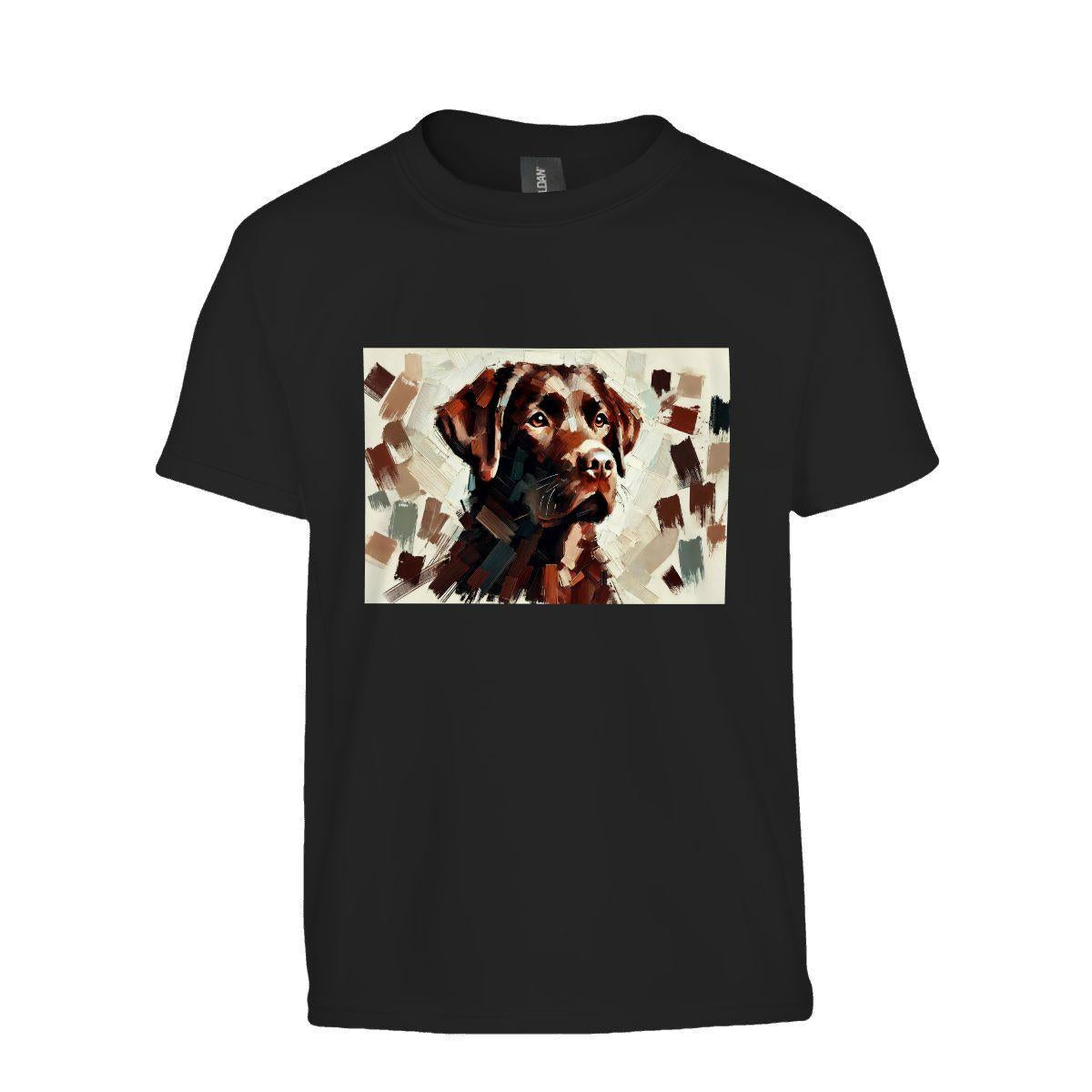 Kids Tee, Fun Labrador Retriever Youth T-Shirt, Unique Birthday Gift, Casual Vacation Wear, Original Chocolate Lab Art Tee, Kid's Fashion