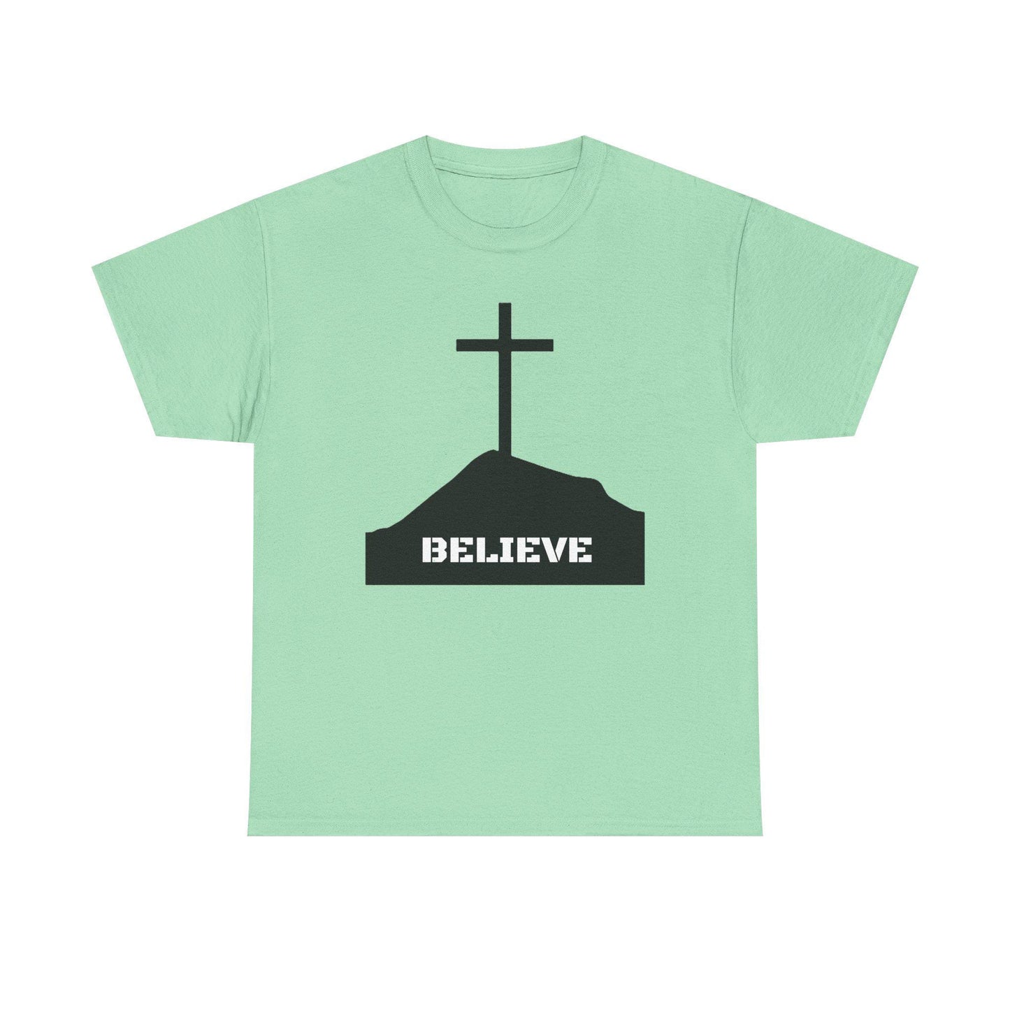Christian Inspirational Unisex Tee - I BELIEVE Design, Jesus Christ Shirt for Gift, Church Camp Casual Wear, Religious Motivational T-Shirt