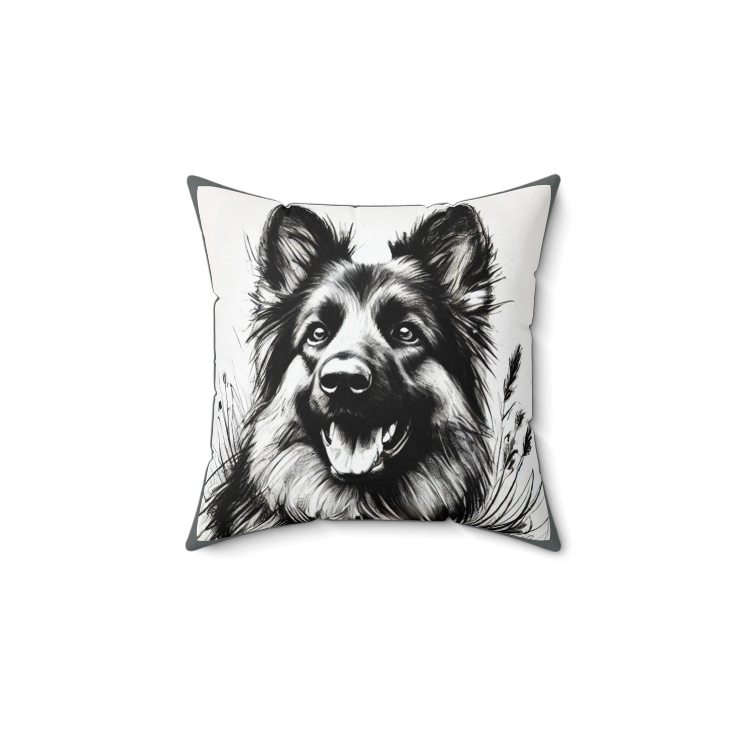 Pillow German Shepherd Modern Art Charcoal Sketch Design, Unique Housewarming Gift, Soft Throw Pillow, Chic Home Decor, Dog Lover Gift