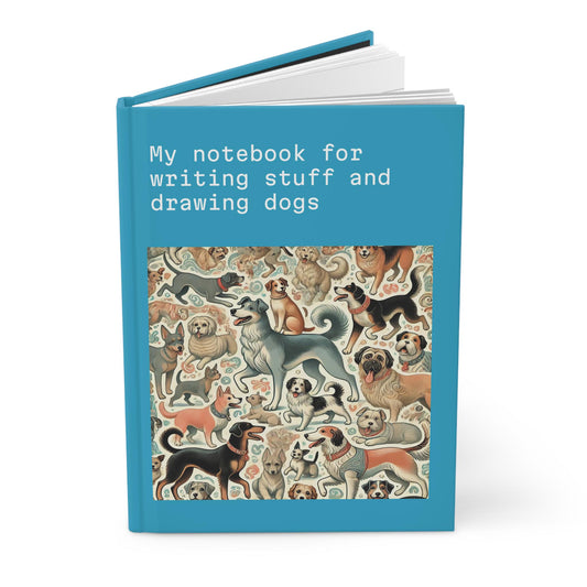 Dog Journal Hardcover - Funny Vintage Design Matte Journal - Humorous Notebook, Book Lovers Gift, Retro Art Diary, Dog Lover Gift