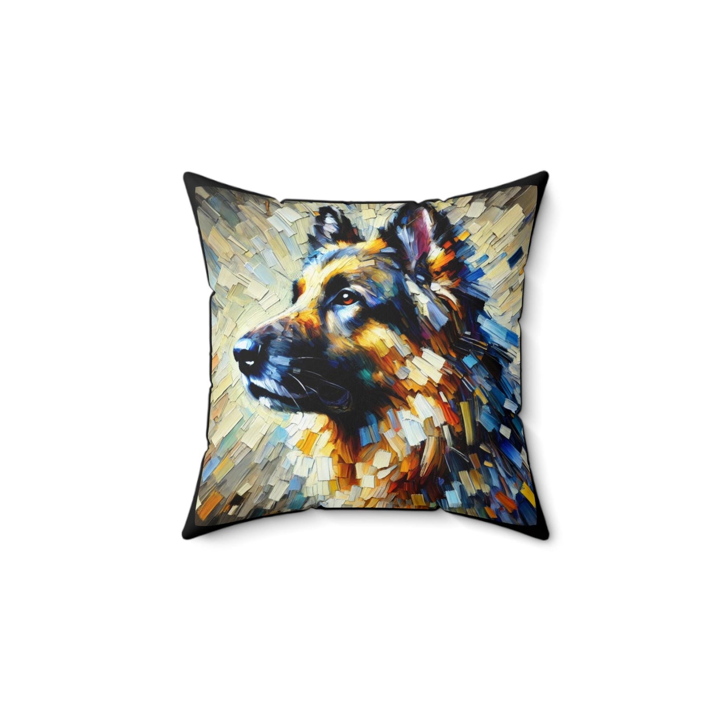 Pillow German Shepherd Modern Impressionist Art Design, Unique Housewarming Gift, Soft Throw Pillow, Chic Home Decor, Dog Lover Gift