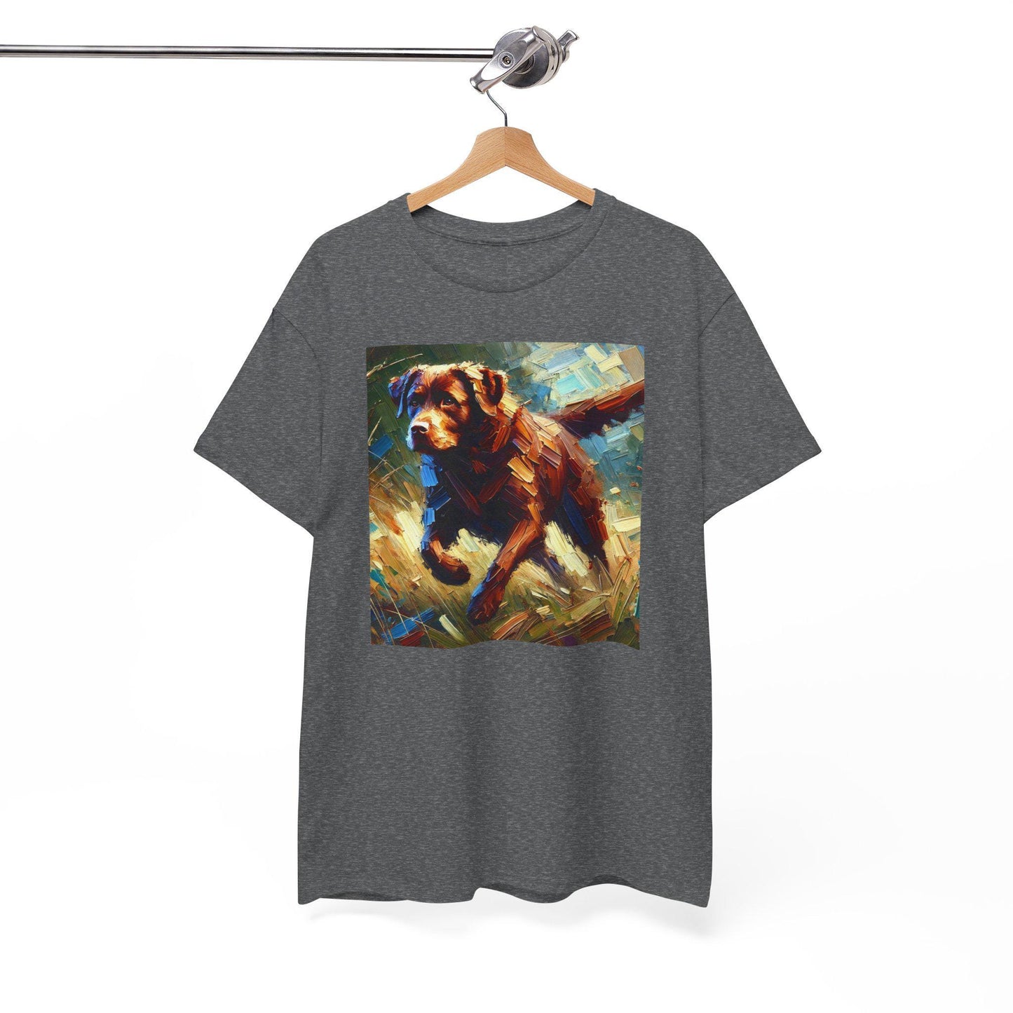 Dog Tee, Labrador Retriever Impressionist Design, Unisex LGBT Dog Lover Gift, Gay Graphic Top, Unisex Heavy Cotton T-shirt, 7 Colors 8 Sizes