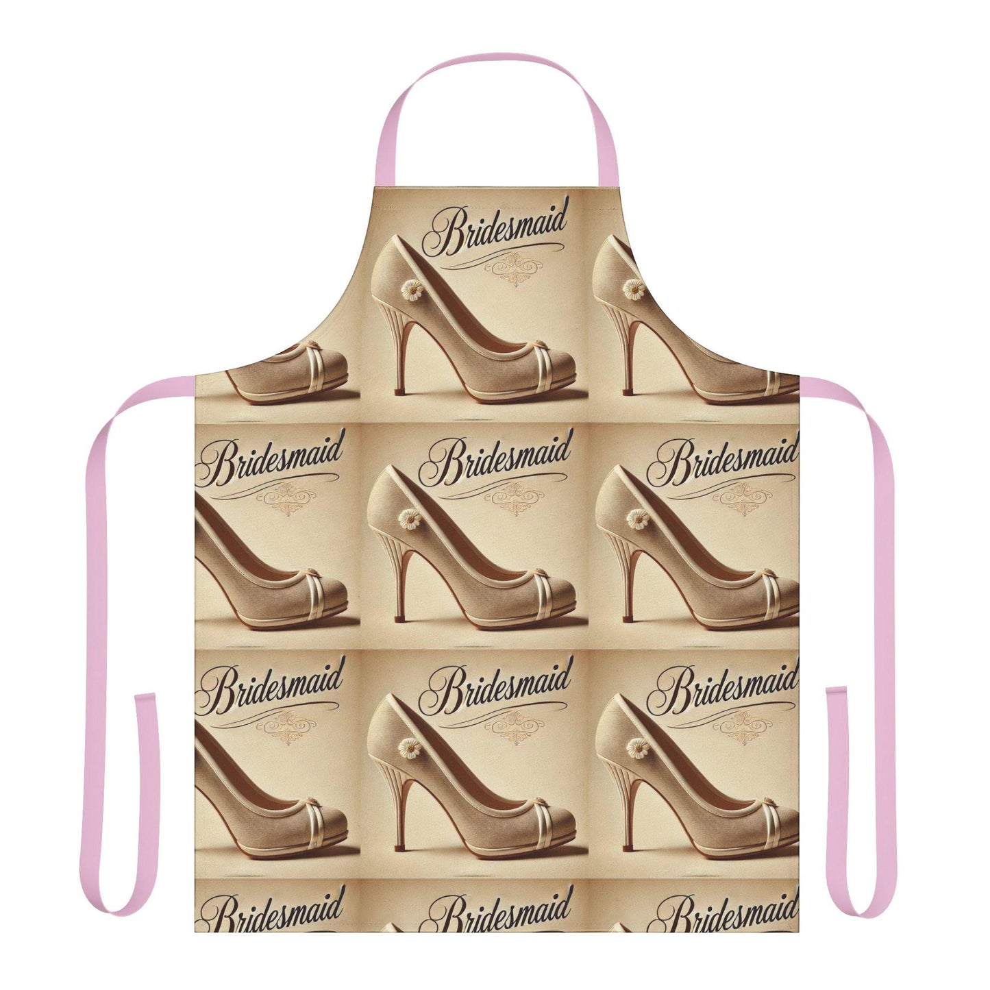 Bridesmaid Gift Apron, 5-Color Straps to Choose From, Wedding Party Gifts, Kiss the Cook, Newlyweds