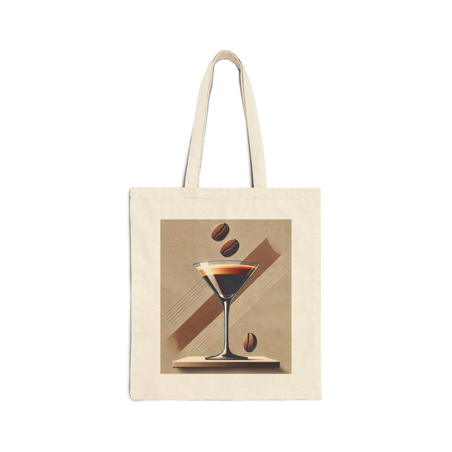 Canvas Tote Bag, Fun Espresso Martini Design, Eco-Friendly Bag, Book Lovers Gift, Reusable Grocery Shopping, Coffee Lover Gift