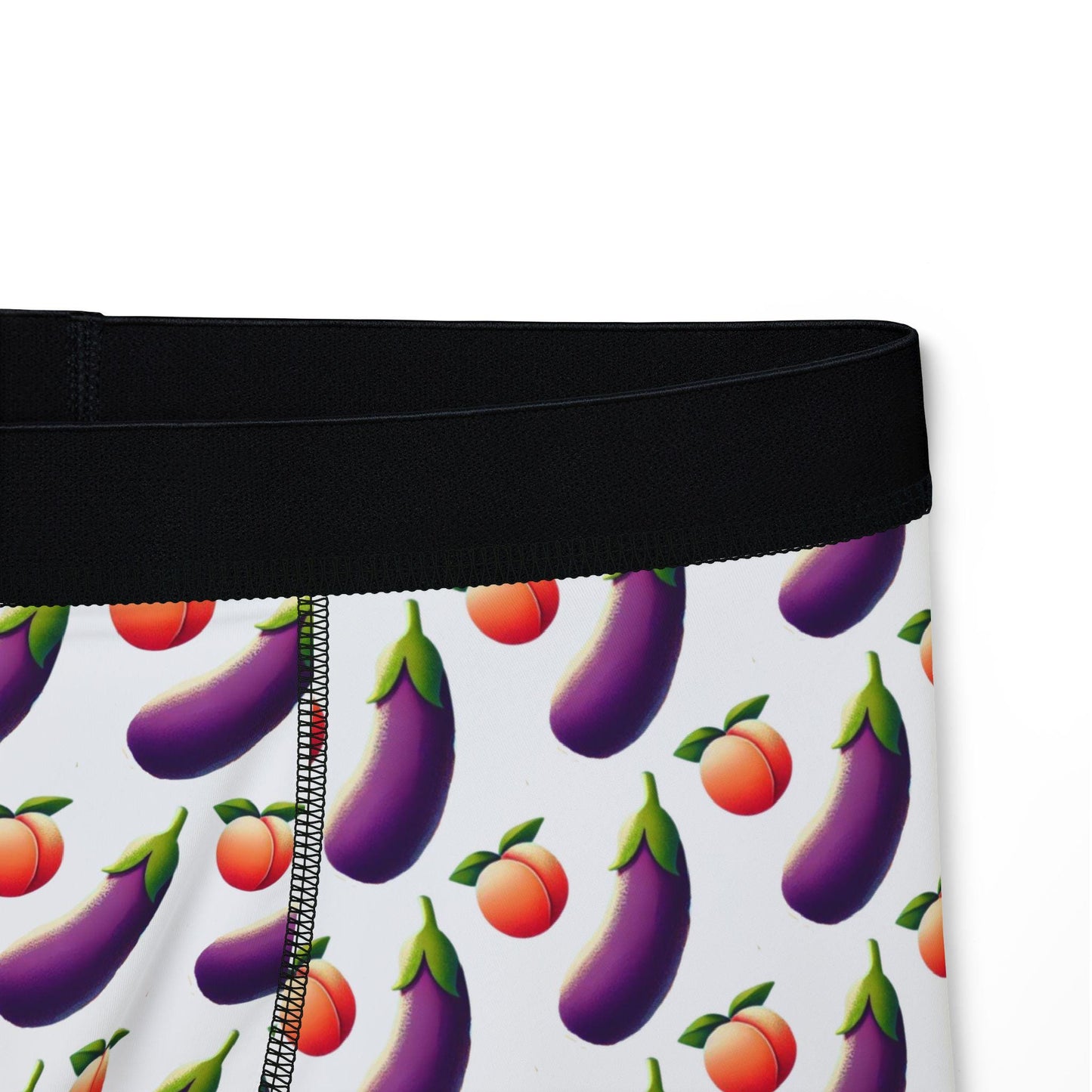 Men's Boxers, Funny Peach & Eggplant Emojis Design, Spicy Underwear For Men, Sexy Soft Boxer Briefs, Boyfriend Or Husband Birthday Gift