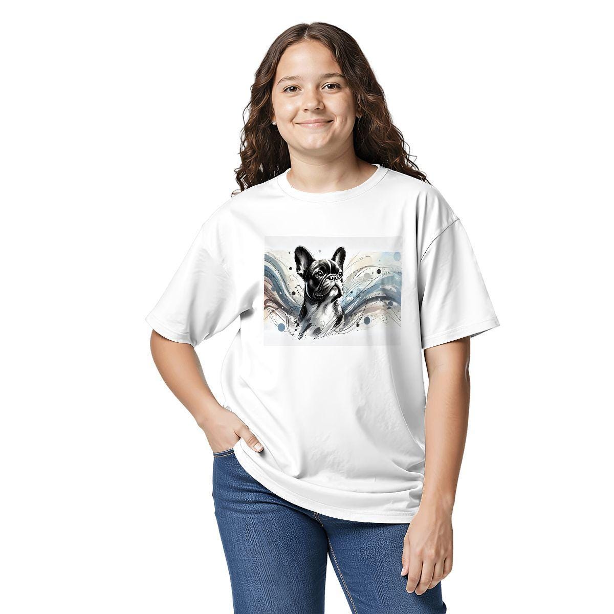 Kids Tee, Fun French Bulldog Youth T-Shirt, Unique Birthday Gift, Casual Vacation Wear, Original Art, Kid's Fashion Design, Back To School