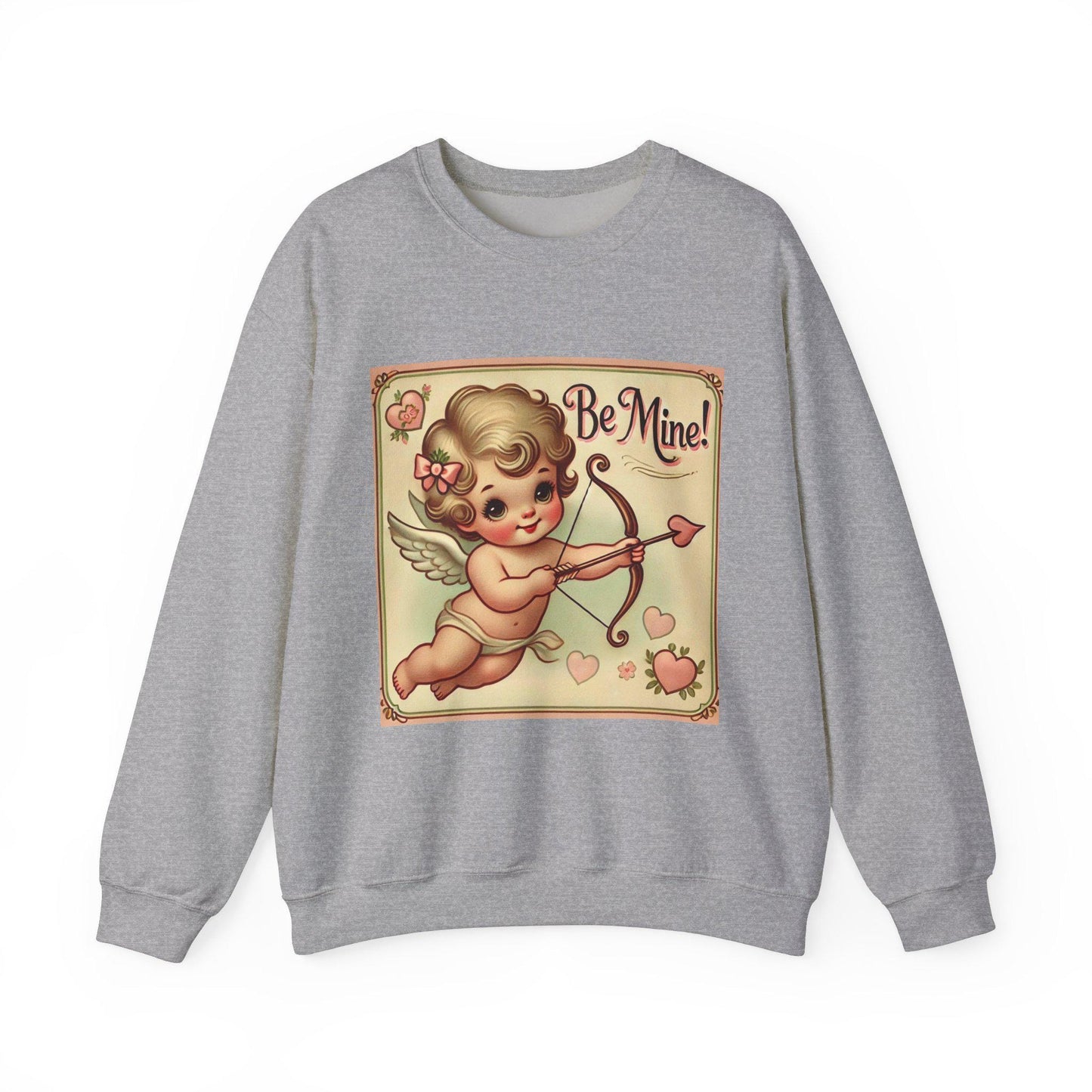 Cute Valentine's Day Cupid Unisex Heavy Blend™ Sweatshirt, Be Mine, Sweetheart Gift, Romantic Gift for Wife or Girlfriend, Valentines Gift