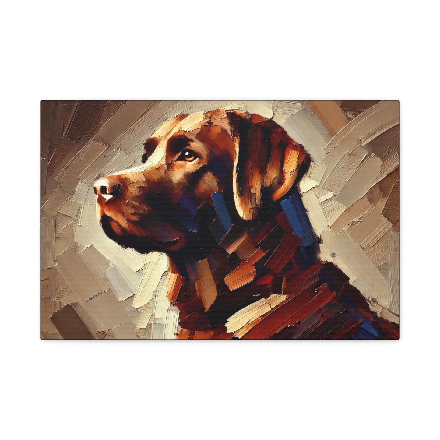 Canvas Print, Modern Impressionist Labrador Retriever Portrait, LGBT Housewarming Gift, Gay Dog Lover, Original Stretched Wall Art, 7 Sizes