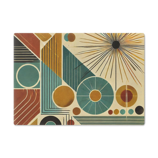 Mid-Century Cutting Board, Vintage Kitchen Decor, Retro Chopping Block, Cooking Gift, Glass Serving Tray, Foodie Accessories