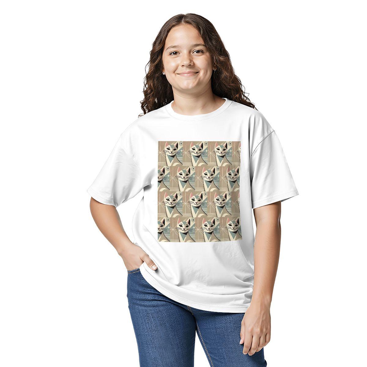 Kids Cat Tee, Fun Youth T-Shirt, Unique Birthday Gift, Casual Vacation Wear, Original Art Tee, Kid's Fashion, Playful Pink, Back To School