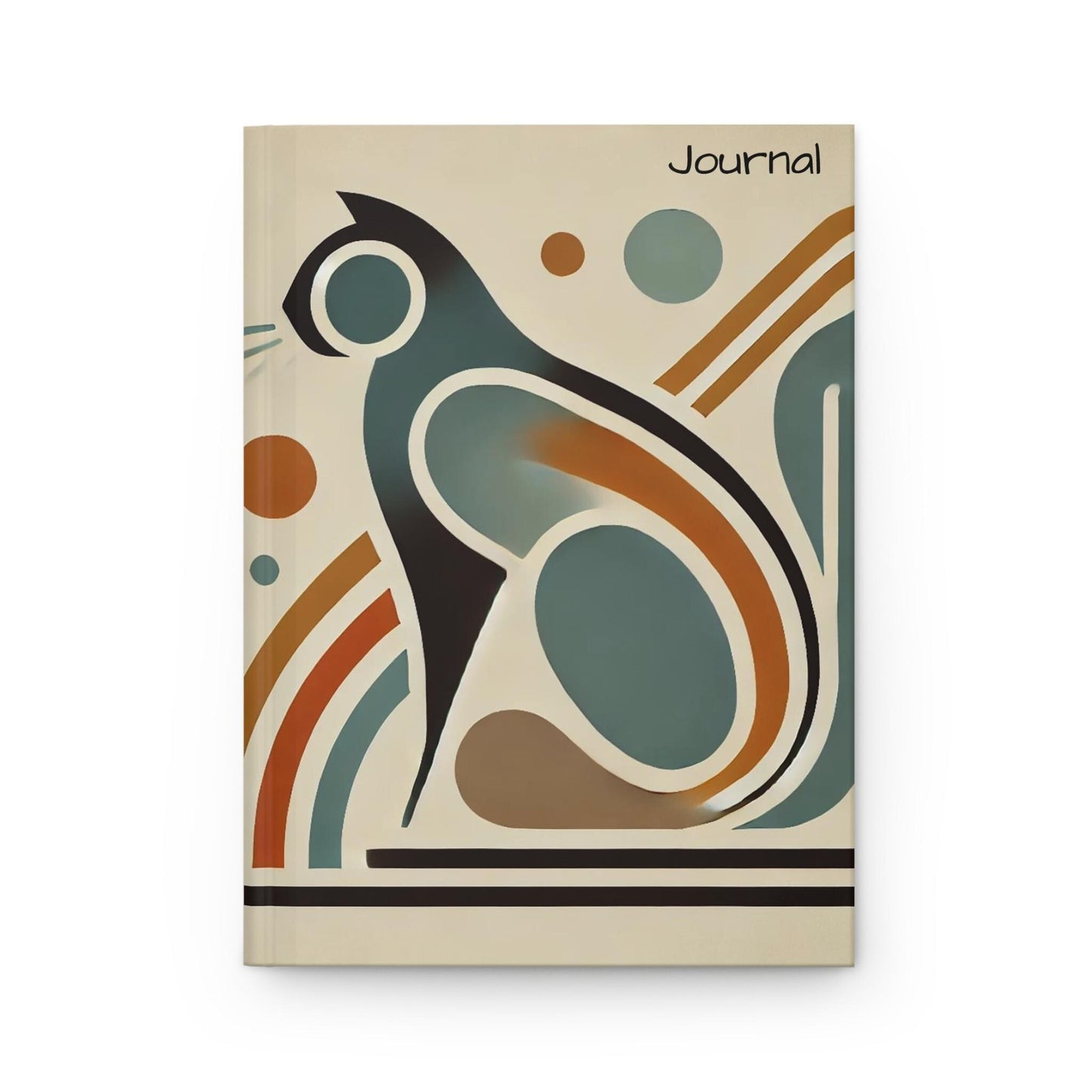 Cat Hardcover Journal, Mid-Century Vintage Charm Notebook, Books Lovers Gift, Retro Matte Diary, Cat Lovers Journal, Literature Enthusiast