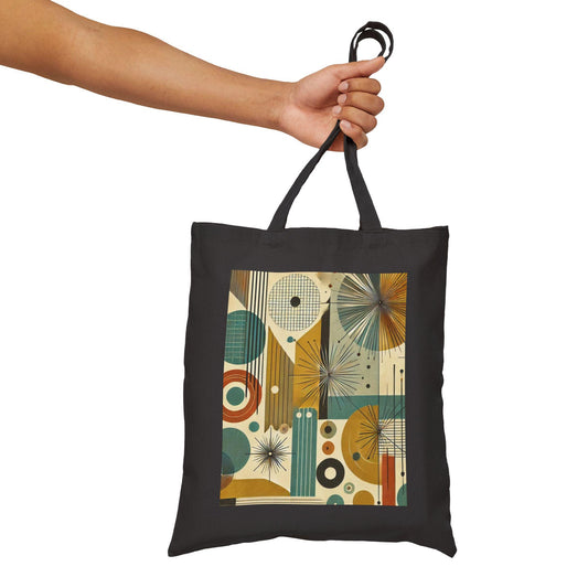 Copy of Mid-Century Modern Cotton Canvas Tote Bag - Design Lover Gift, Retro Shoulder Bag, Bauhaus Shopping Bag, Vintage Tote, Book Lover
