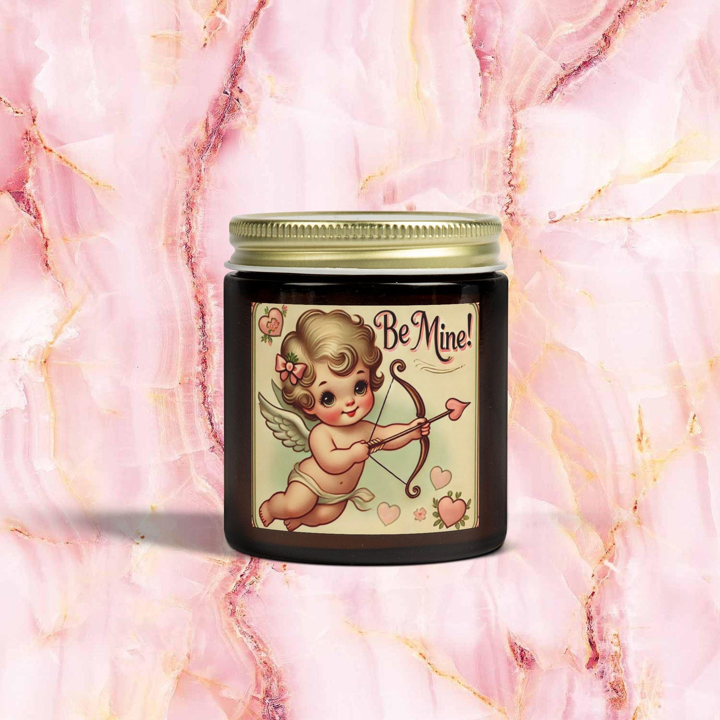 Sweet Valentine's Day Gift Scented Candles, Coconut Apricot Wax (4oz), Gift for Girlfriend, Wife, Valentines Gift, Sweetheart Gift