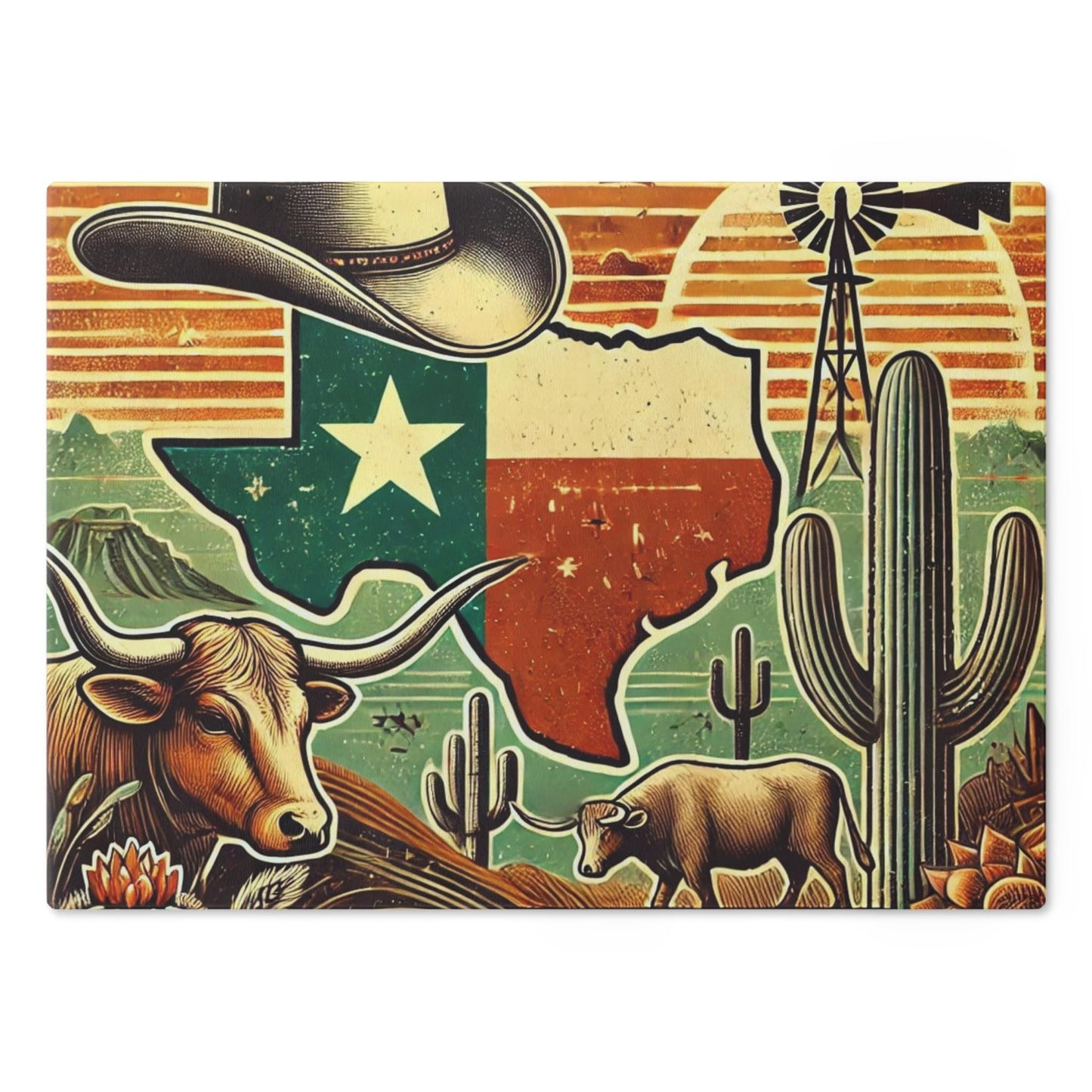 Texas Cutting Board, Texas Longhorn Design, Kitchen Decor, Housewarming Gift, Foodie Gift, Texas Souvenir, Personalized Cutting Board