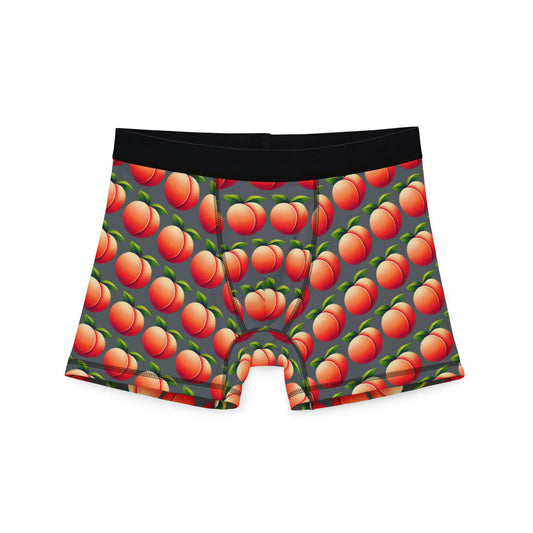 Men's Boxers, Funny Peach Emoji Design, Spicy Gift for Gay Men, LGBT Pride Underwear, Sexy Soft Boxer Briefs, Power Bottom Gift
