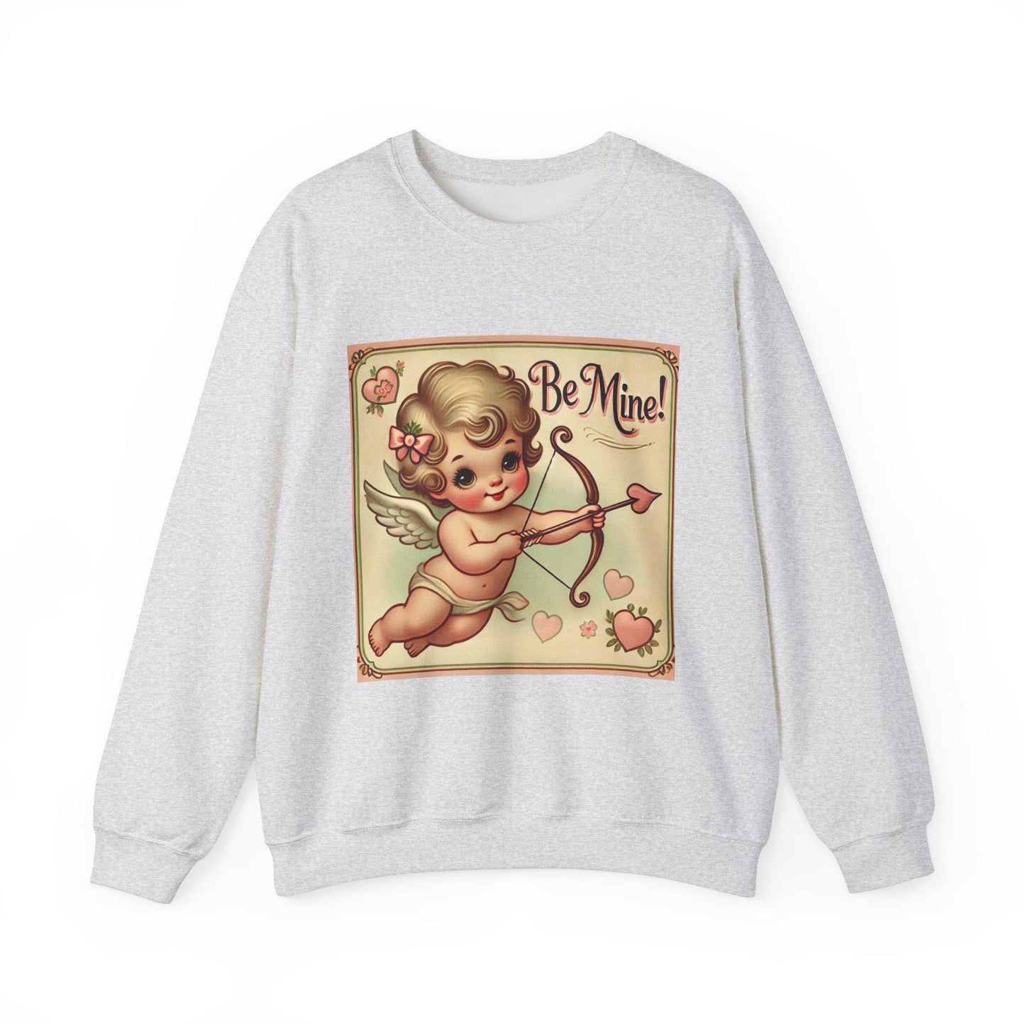 Cute Valentine's Day Cupid Unisex Heavy Blend™ Sweatshirt, Be Mine, Sweetheart Gift, Romantic Gift for Wife or Girlfriend, Valentines Gift