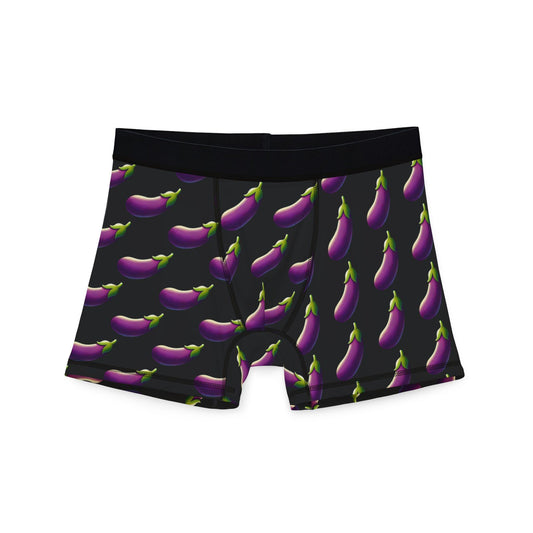 Men's Boxers, Funny Eggplant Emojis Design, Spicy Gift for Gay Men, LGBT Pride Underwear, Sexy Soft Boxer Briefs, Gay Man Top Gift