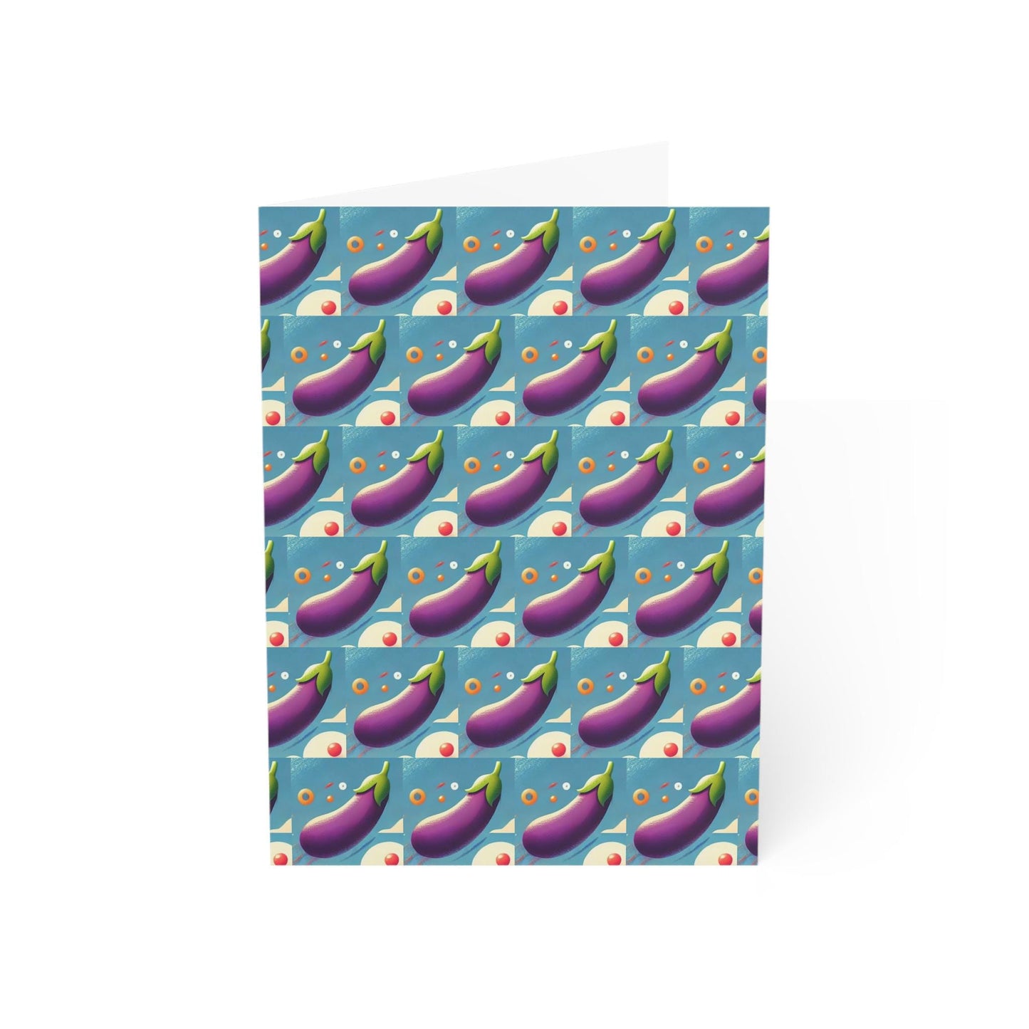Funny Greeting Cards, Pack of 10, Original Eggplant Emoji Stationery Set, Spicy Unique Birthday Or Anniversary Gift