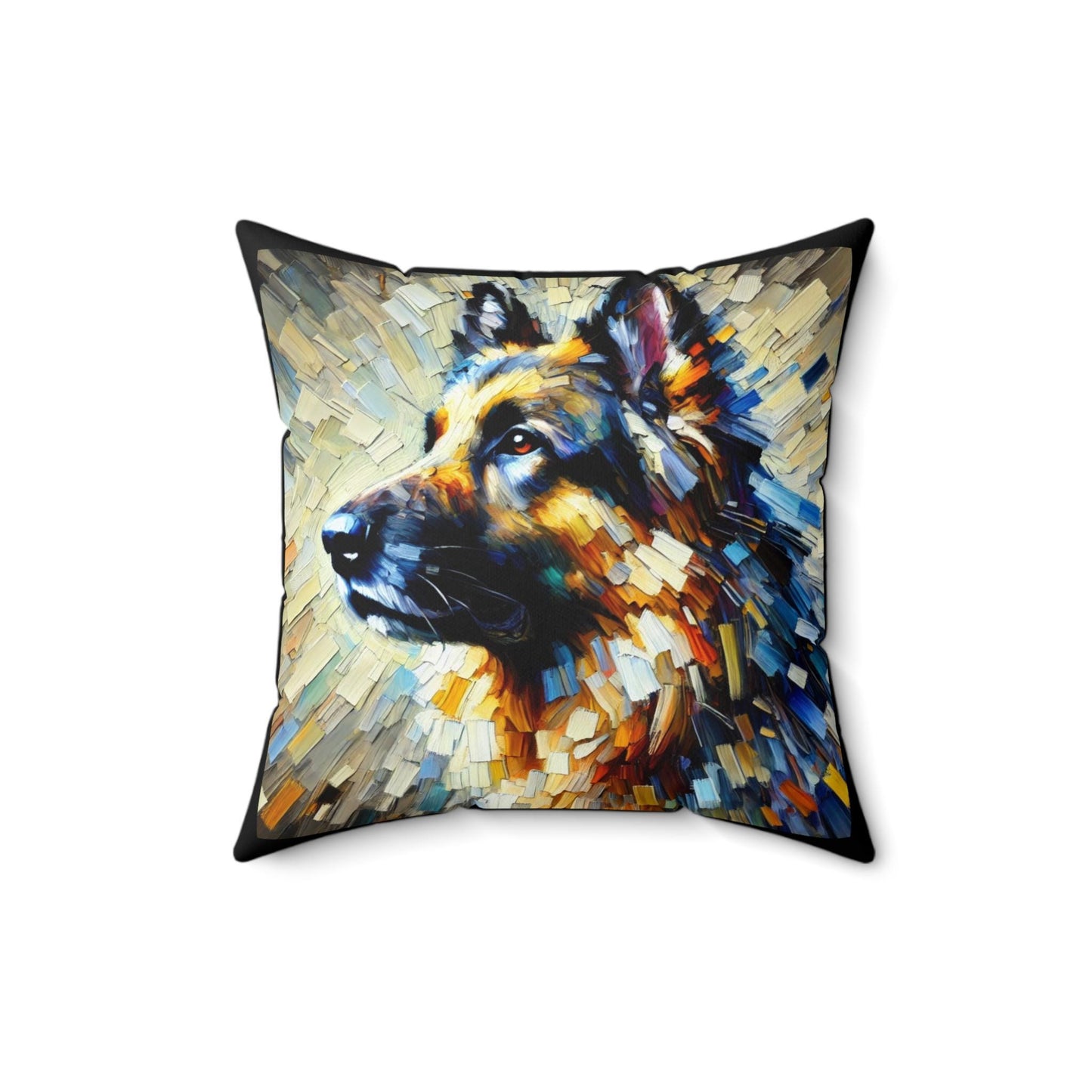 Pillow German Shepherd Modern Impressionist Art Design, Unique Housewarming Gift, Soft Throw Pillow, Chic Home Decor, Dog Lover Gift