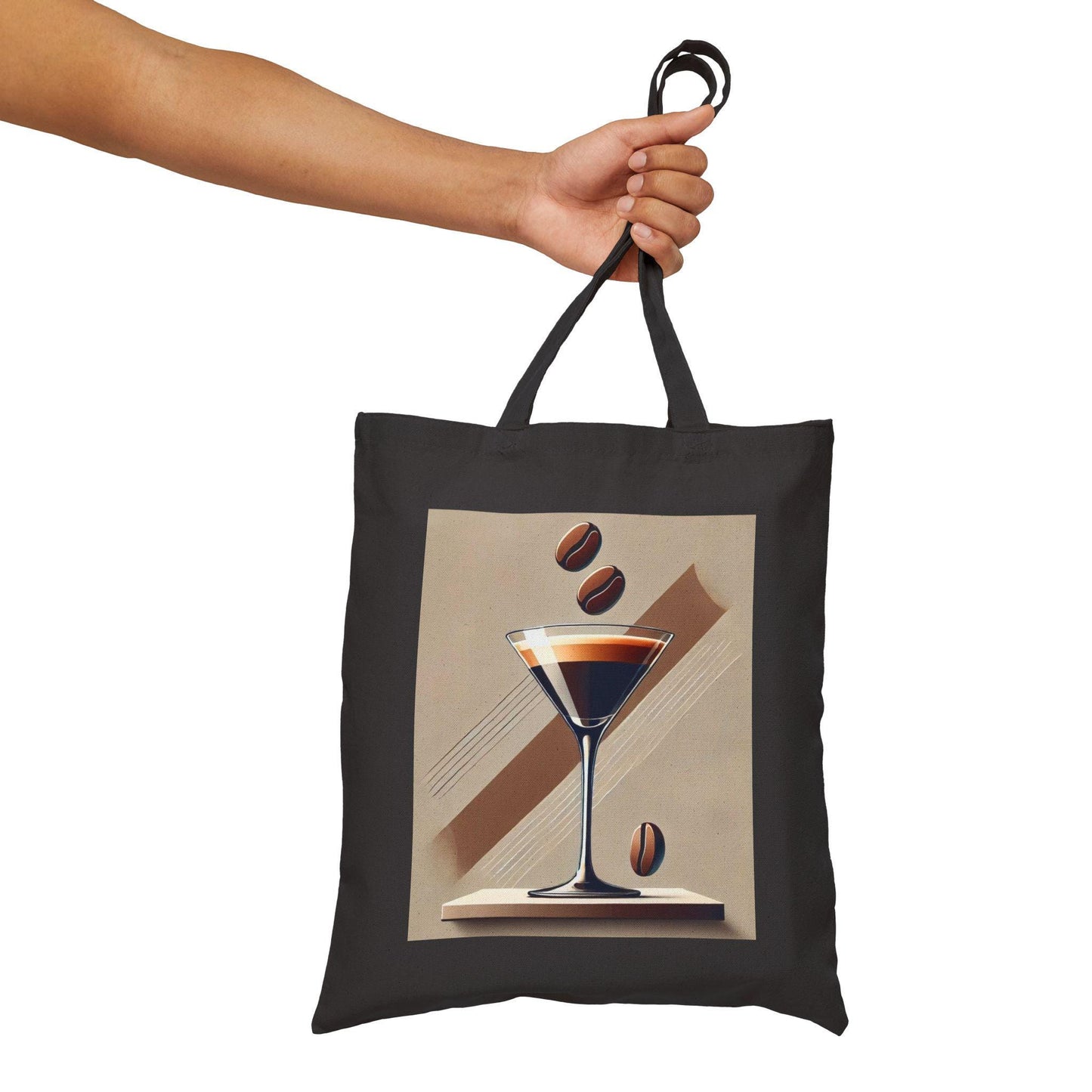 Canvas Tote Bag, Fun Espresso Martini Design, Eco-Friendly Bag, Book Lovers Gift, Reusable Grocery Shopping, Coffee Lover Gift