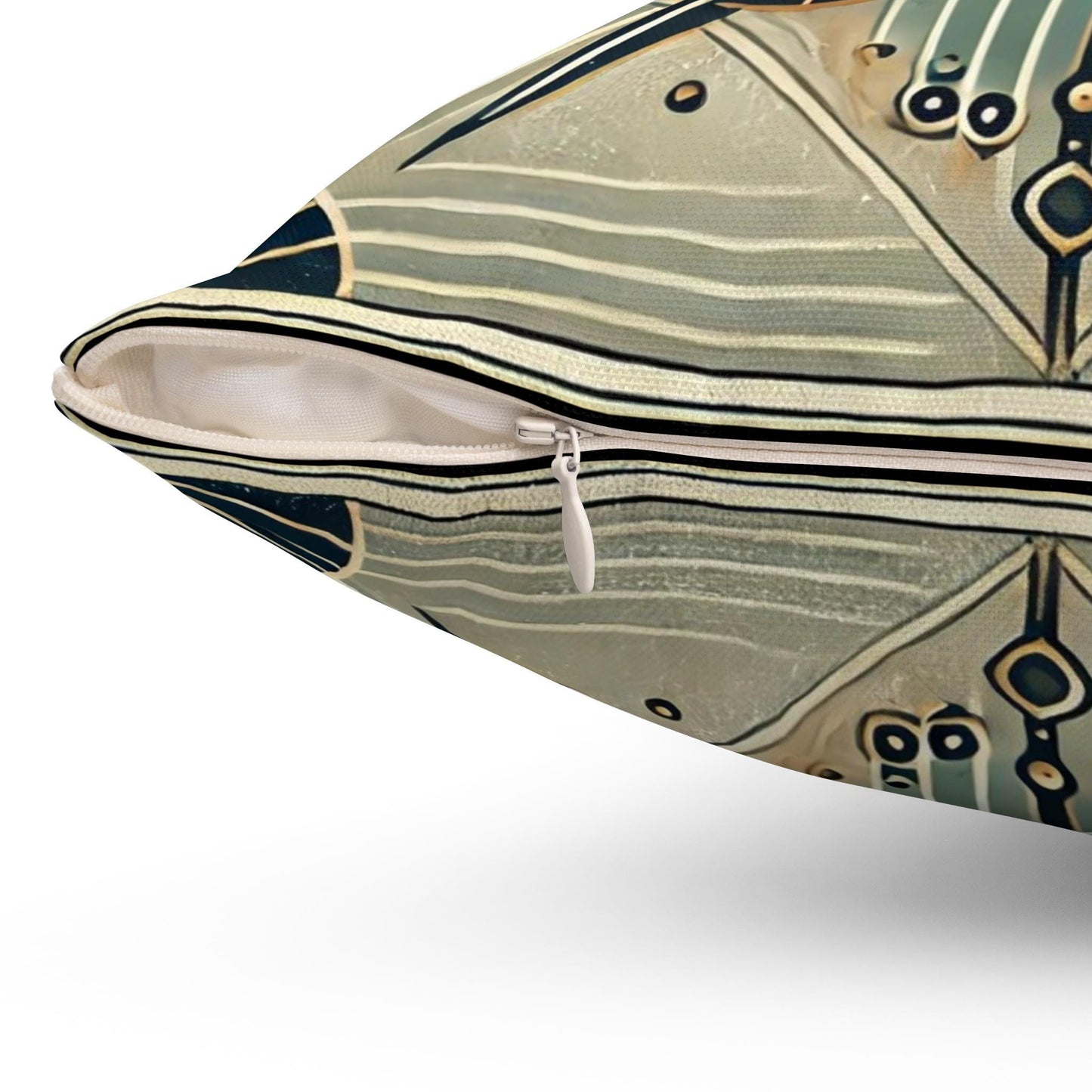 Art Deco Square Pillow, Vintage Butterfly Design, Retro Charm, Housewarming Gift, Spun Polyester Cover, Gift for Art Lover, Throw Pillow