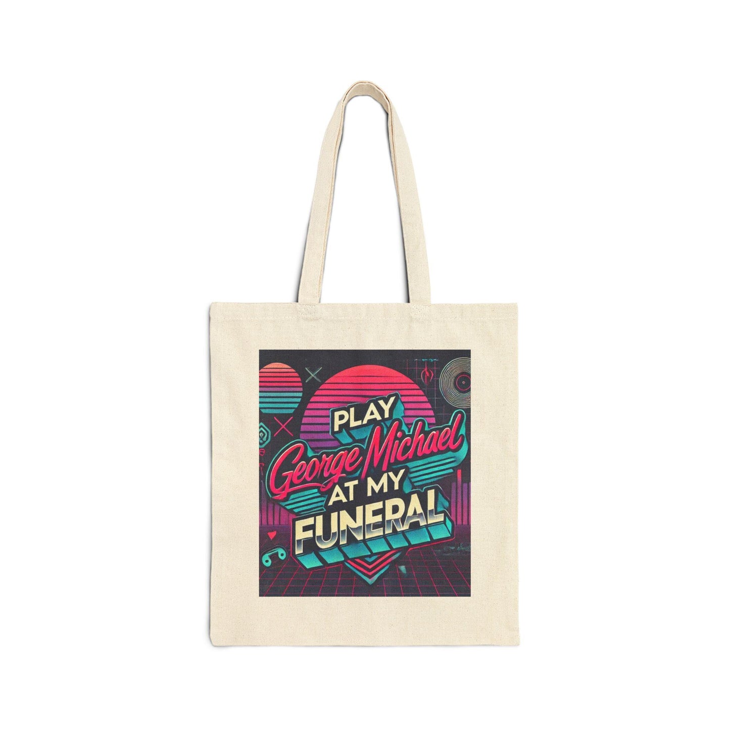 Canvas Tote Bag, 80s Pop George Michael Design, LGBT Eco-Friendly Bag, Queer Book Lover Gift, Reusable Grocery Shopping, Gay Gift