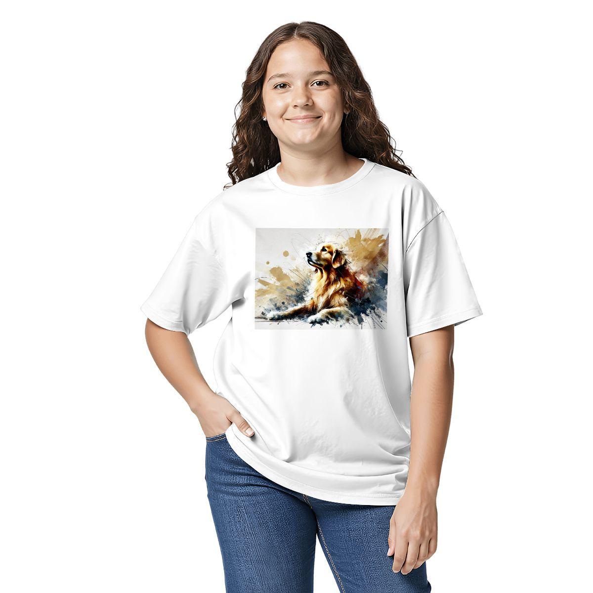 Kids Tee, Fun Golden Retriever Youth T-Shirt, Unique Birthday Gift, Casual Vacation Wear, Original Art Tee, Kid's Fashion, Back To School