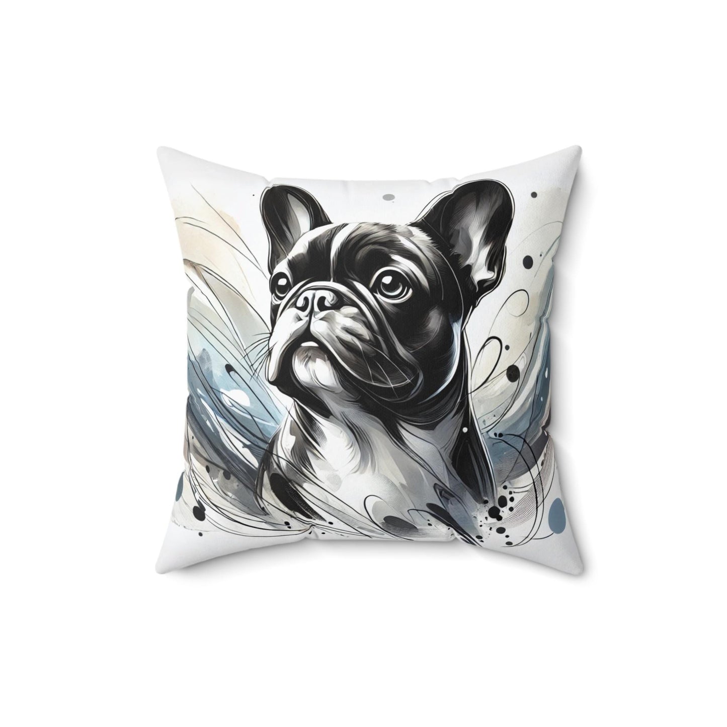 Pillow French Bulldog Watercolor Design, Unique Housewarming Gift, Modern Art Charm, Soft Throw Pillow, Chic Home Decor, Frenchie Lover Gift