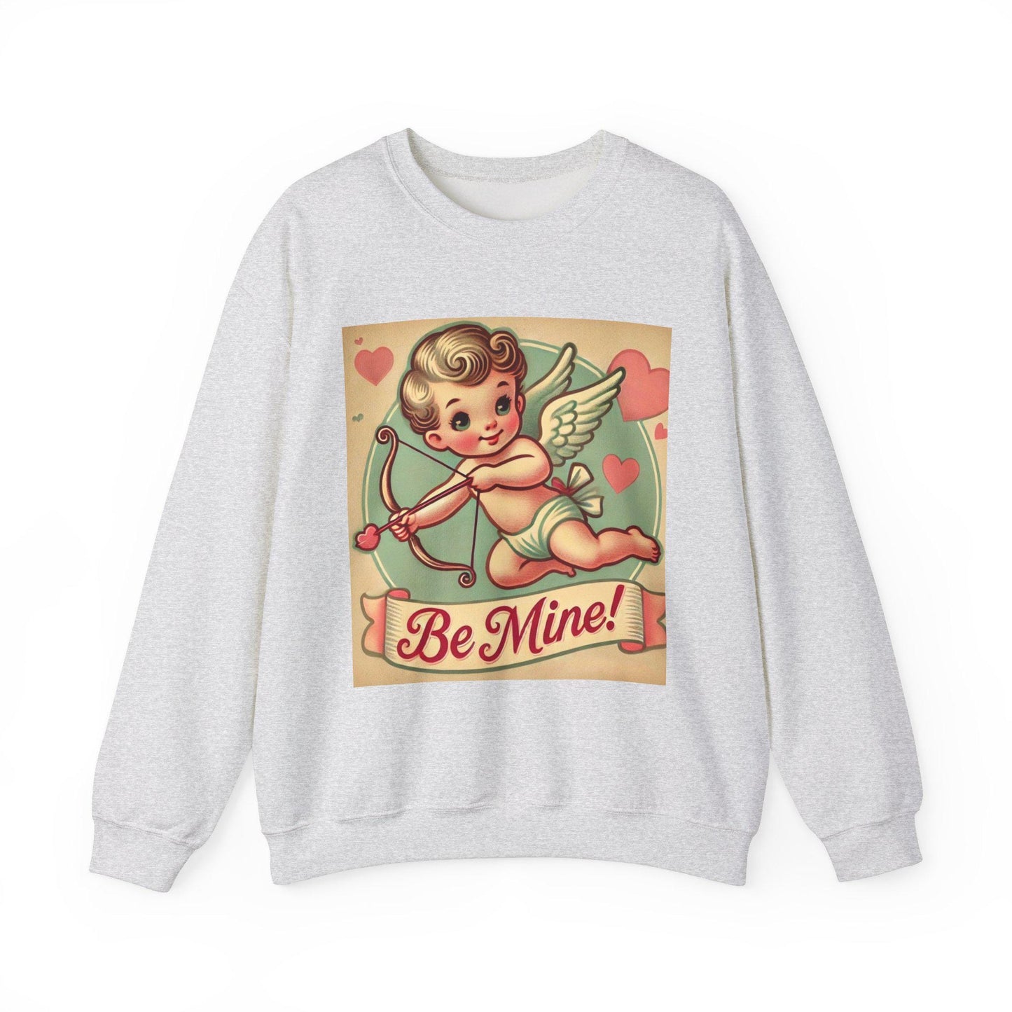 Cute Valentine's Day Cupid Unisex Heavy Blend™ Sweatshirt, Be Mine, Sweetheart Gift, Romantic Gift for Wife or Girlfriend, Valentines Gift