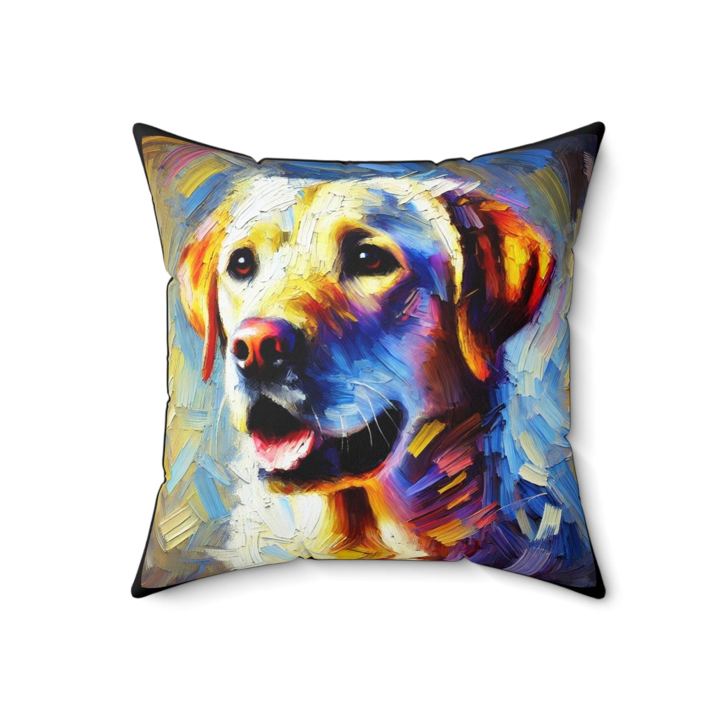 Pillow Labrador Retriever Modern Impresssionist Design, LGBT Housewarming, Soft Throw Pillow, Modern Home Decor, Gay Lab Dog Lover Gift