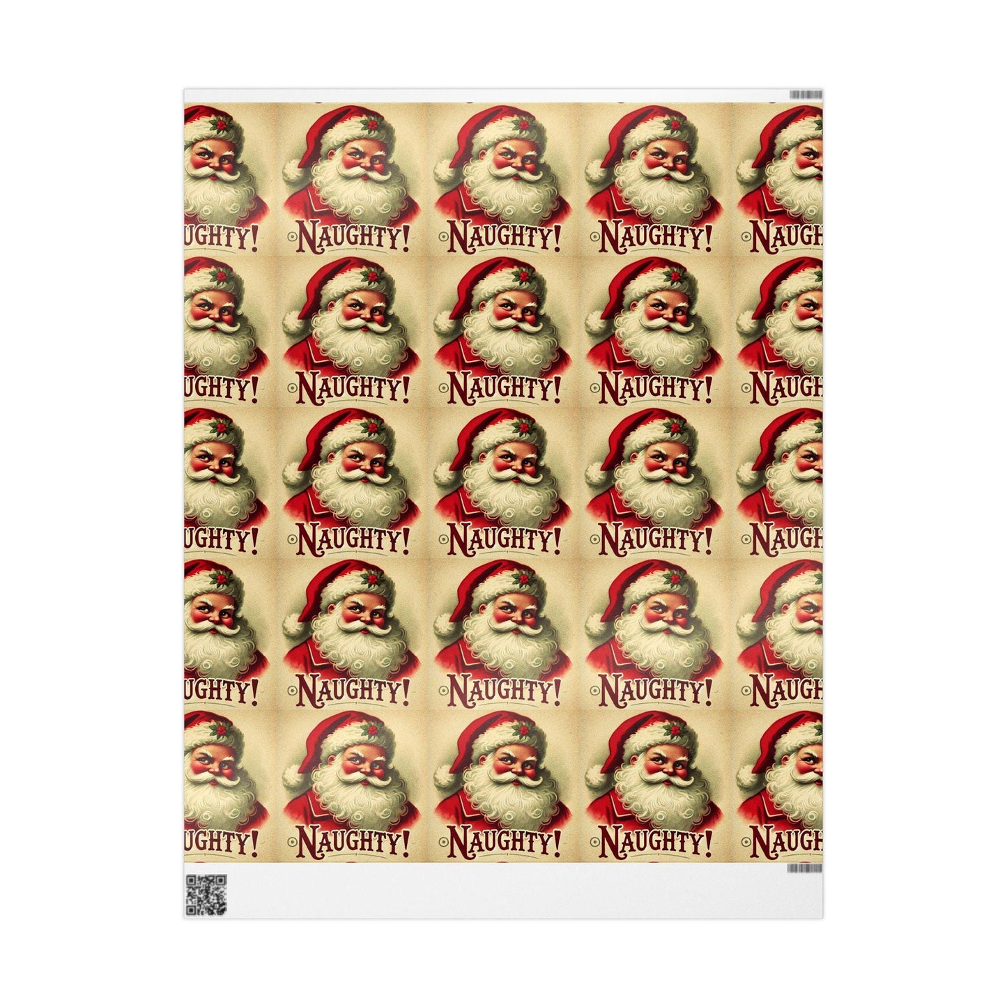 Naughty Santa Wrapping Paper, Funny Gift Wrap for Christmas Presents
