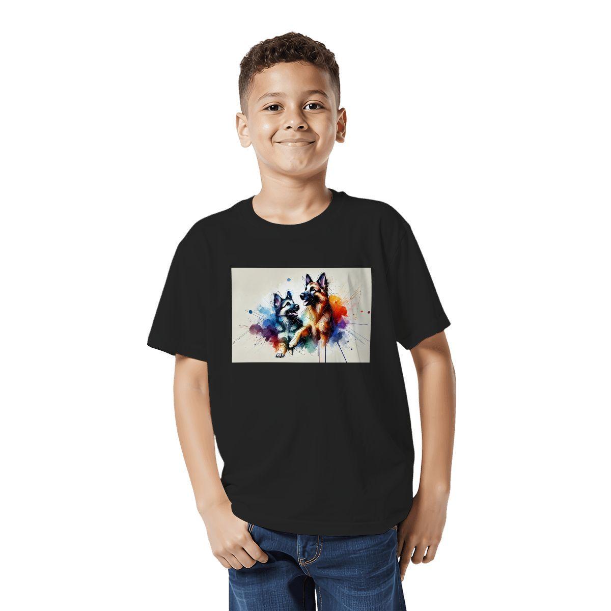 Kids Tee, Fun German Shepherd Youth T-Shirt, Unique Birthday Gift, Casual Vacation Wear, Original Art Tee, Kid's Fashion, Back To School