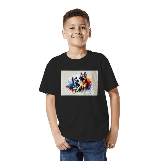 Kids Tee, Fun German Shepherd Youth T-Shirt, Unique Birthday Gift, Casual Vacation Wear, Original Art Tee, Kid's Fashion, Back To School