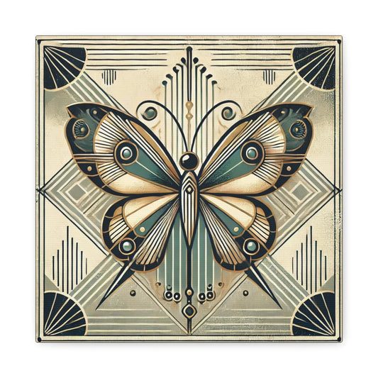 Butterfly Canvas Print, Art Deco Design - Wall Art, Home Decor, Nature Art Lover Gift, Nature Inspired Print, Boho Wall Decor