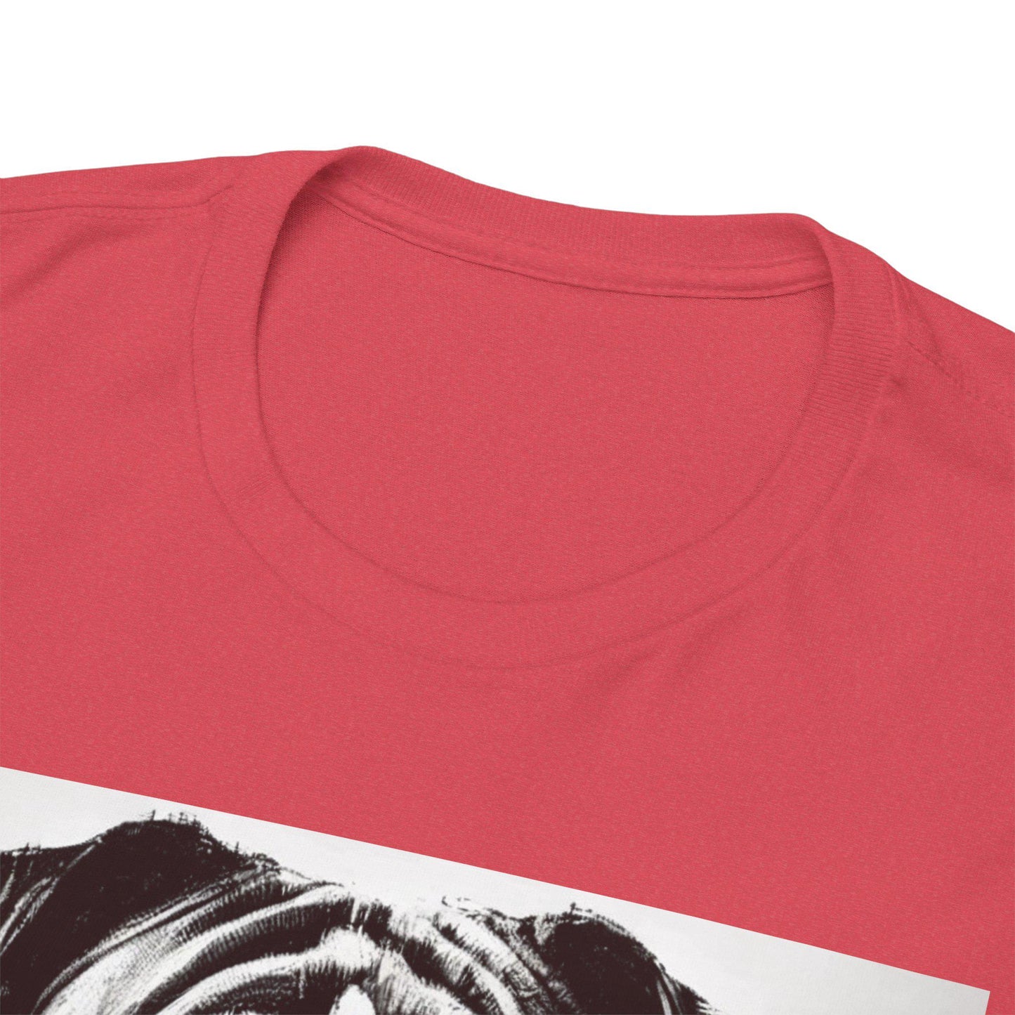 Dog Tee, Bulldog Modern Charcoal Sketch Design, Bulldog Dog Lover Gay Graphic Top Gift, Unisex Heavy Cotton T-shirt, 7 Colors 8 Sizes