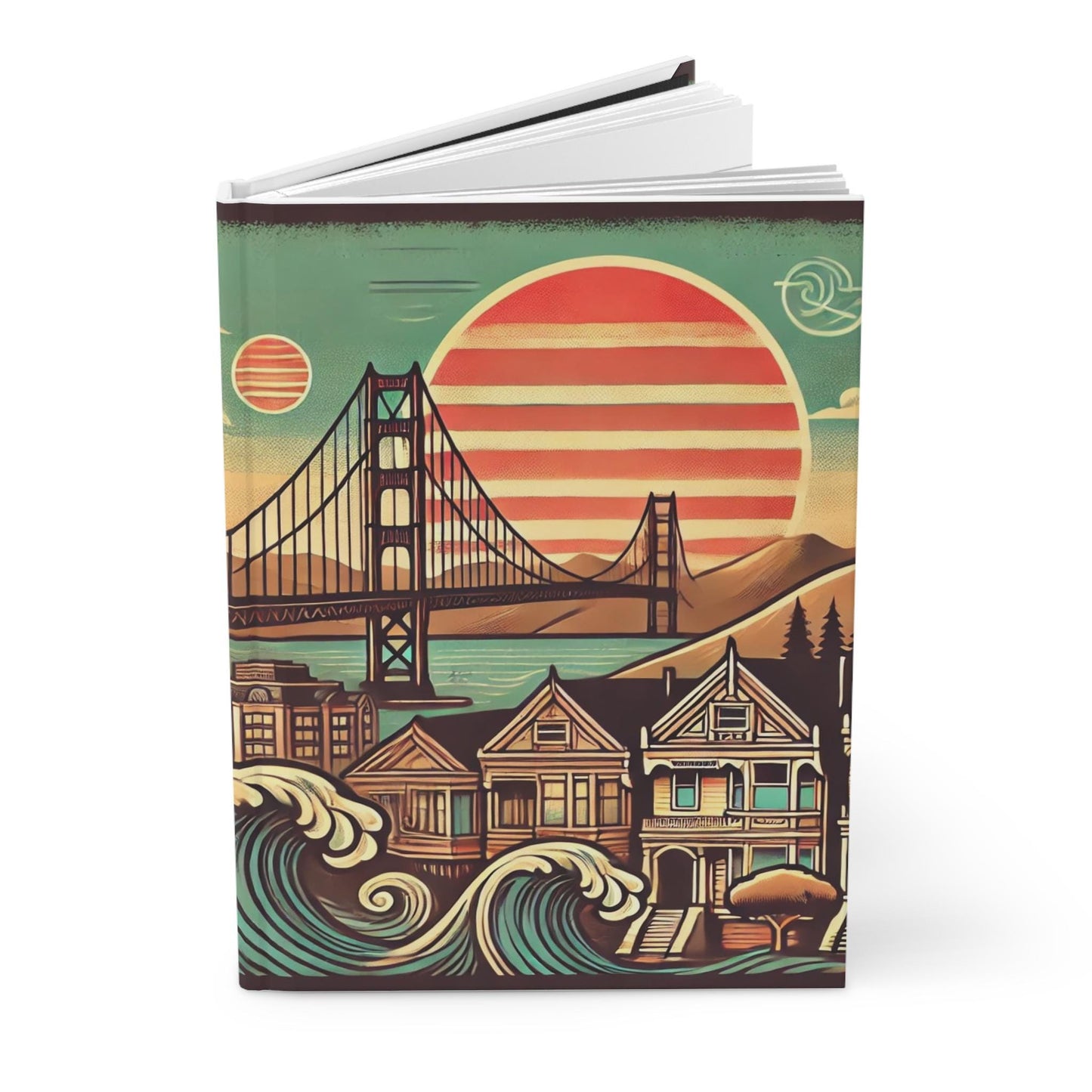 Journal San Francisco Hardcover, Vintage Charm Notebook, Books Lovers Gift, Retro Diary, Trolley Car Journal, Literature Enthusiast