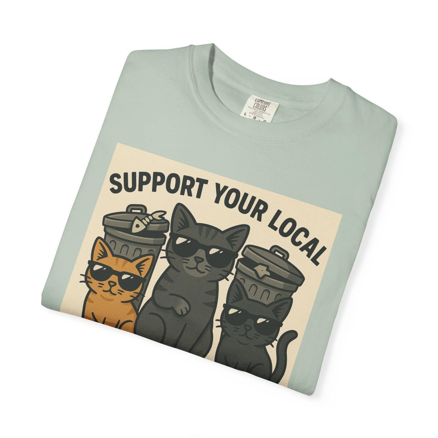 Support Your Local Street Cats T-shirt, Funny Cat Lover Tee, Unisex Vintage Style Shirt, Gift for Cat Owners, Animal Rescue Shirt, Cat Mom