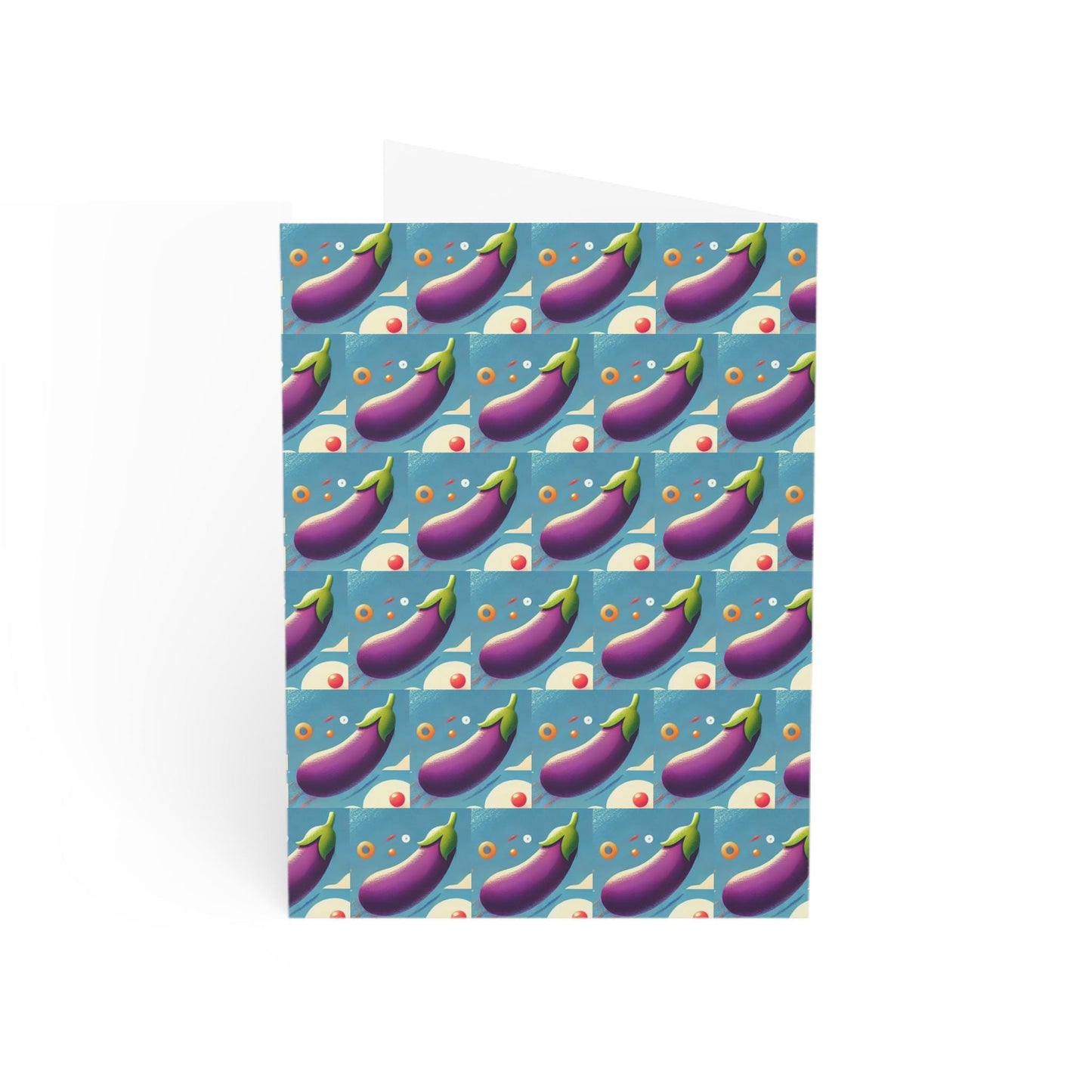 10 Greeting Cards Set, Notecards with Envelopes, Funny Gay Eggplant Design, Queer Stationery Set, Fun Gift for Gay Man, LGBT Pride Cards