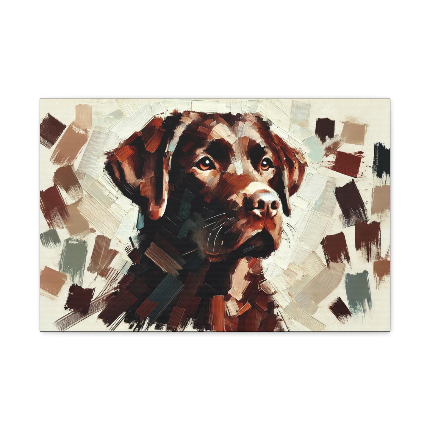 Canvas Print, Modern Impressionist Labrador Retriever Portrait, LGBT Housewarming Gift, Gay Dog Lover, Original Stretched Wall Art, 7 Sizes