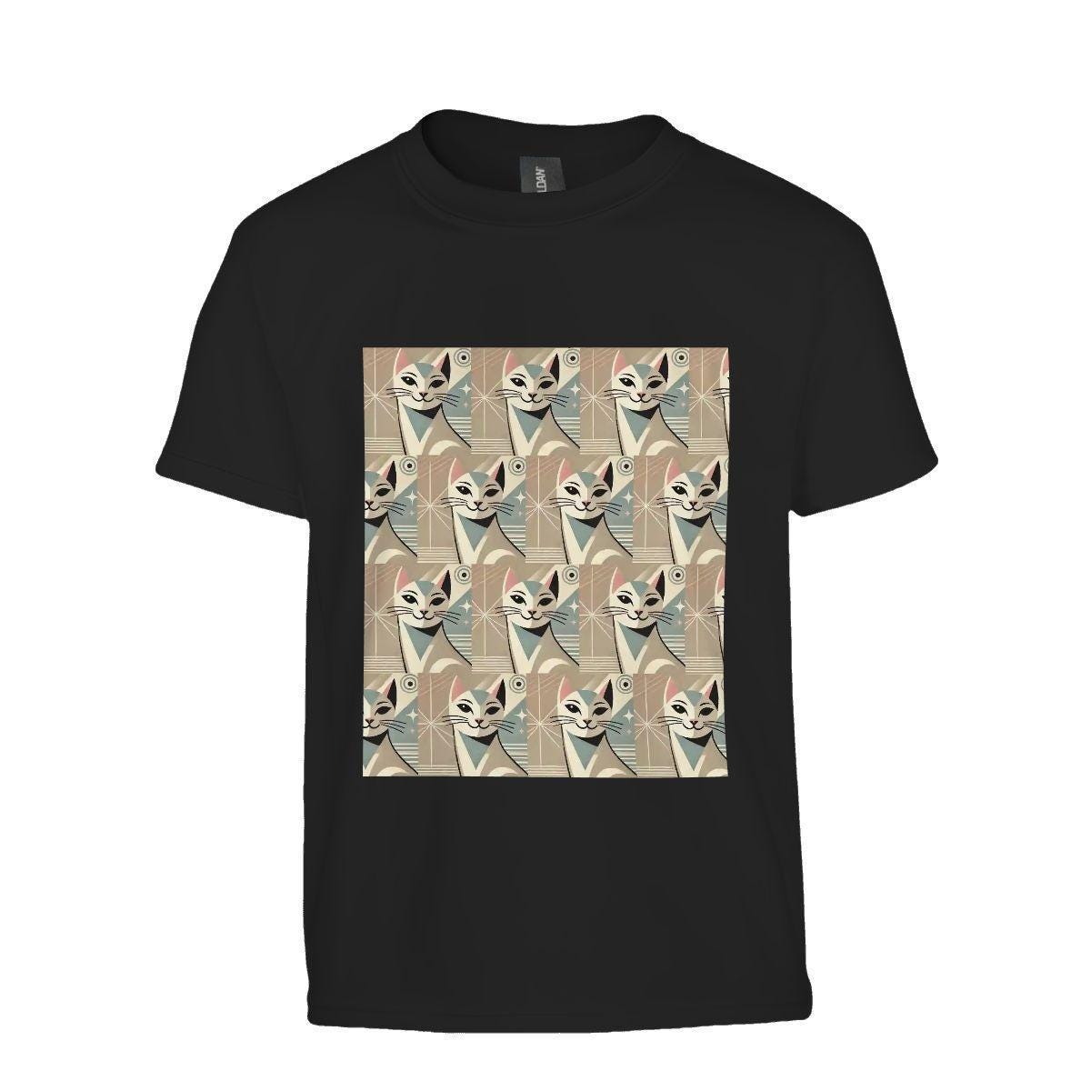 Kids Cat Tee, Fun Youth T-Shirt, Unique Birthday Gift, Casual Vacation Wear, Original Art Tee, Kid's Fashion, Playful Pink, Back To School