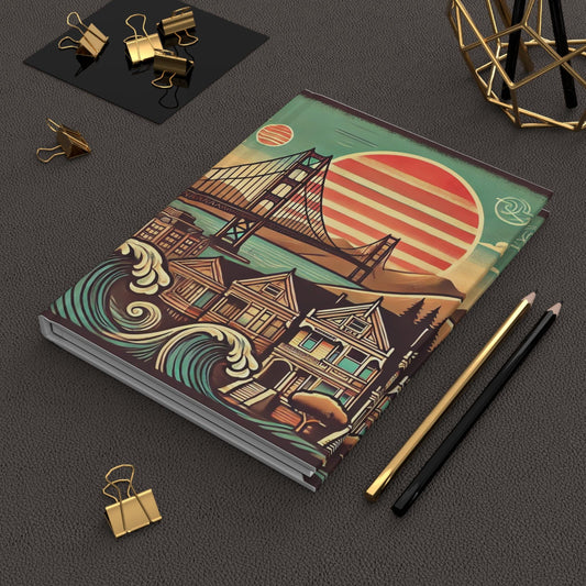 Journal San Francisco Hardcover, Vintage Charm Notebook, Books Lovers Gift, Retro Diary, Trolley Car Journal, Literature Enthusiast