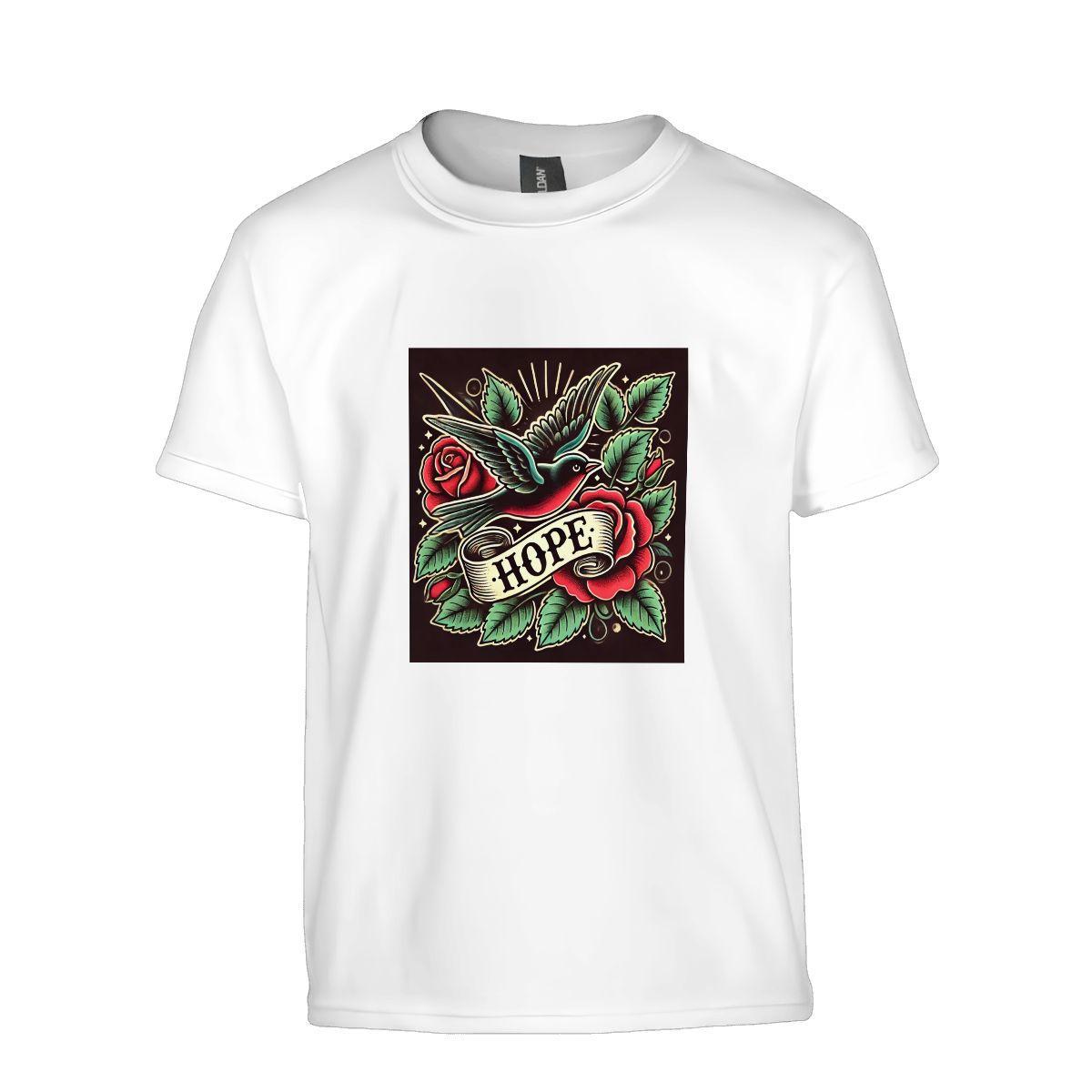 Kids Tee, Cute HOPE Youth T-Shirt, Unique Birthday Gift, Casual Vacation Wear, Original Art Tee, Kid's Fashion Design, Back To School