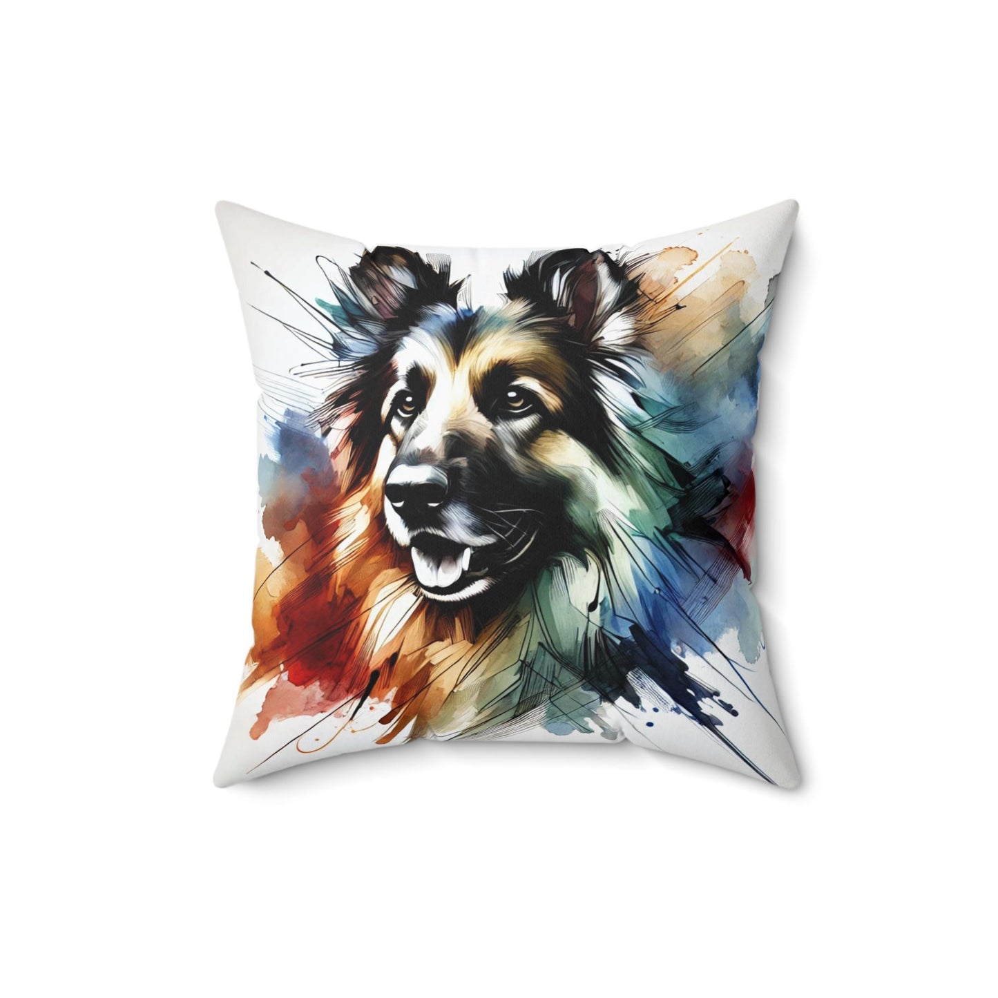 Pillow German Shepherd Modern Watercolor Art Design, Unique Housewarming Gift, Soft Throw Pillow, Chic Home Decor, Dog Lover Gift